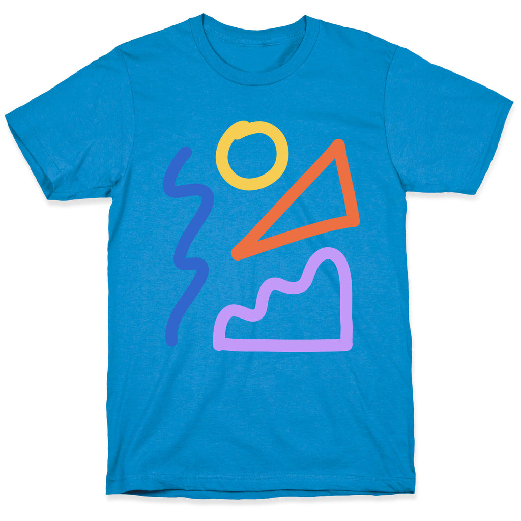 Bold Abstract Shape Outlines T-Shirt