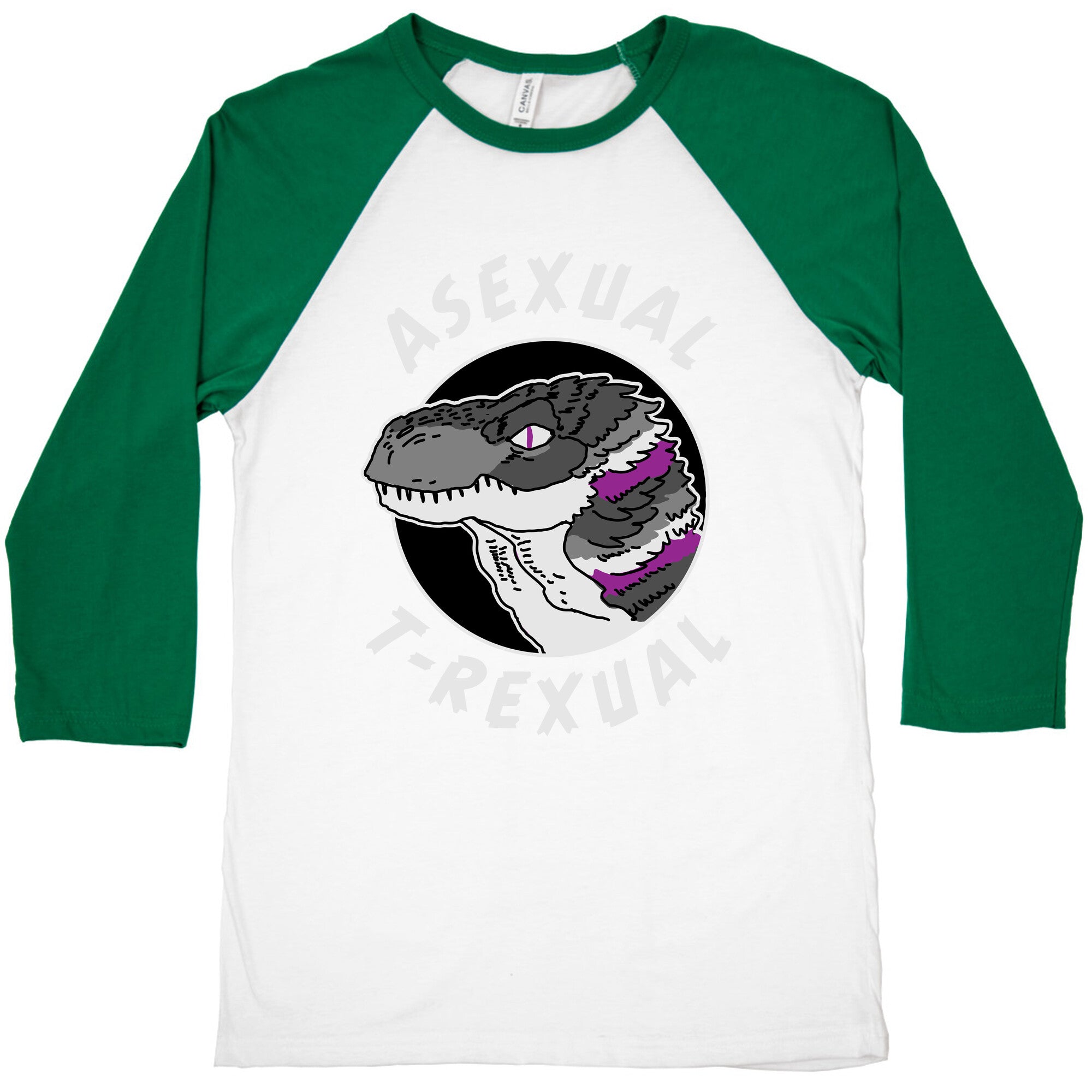 Asexual T-Rexual Baseball Tee