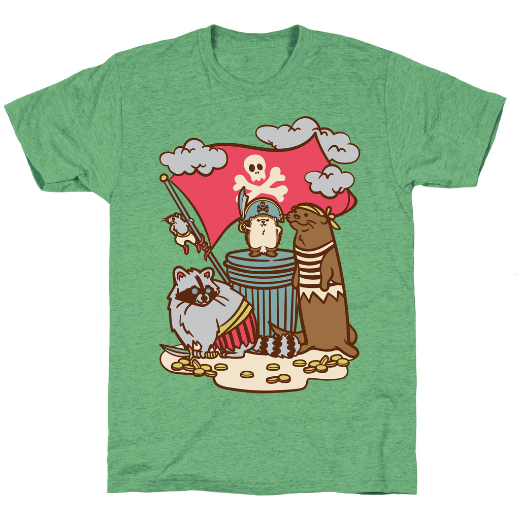 Captain Hedgie's Salty Crew White Print Unisex Triblend Tee