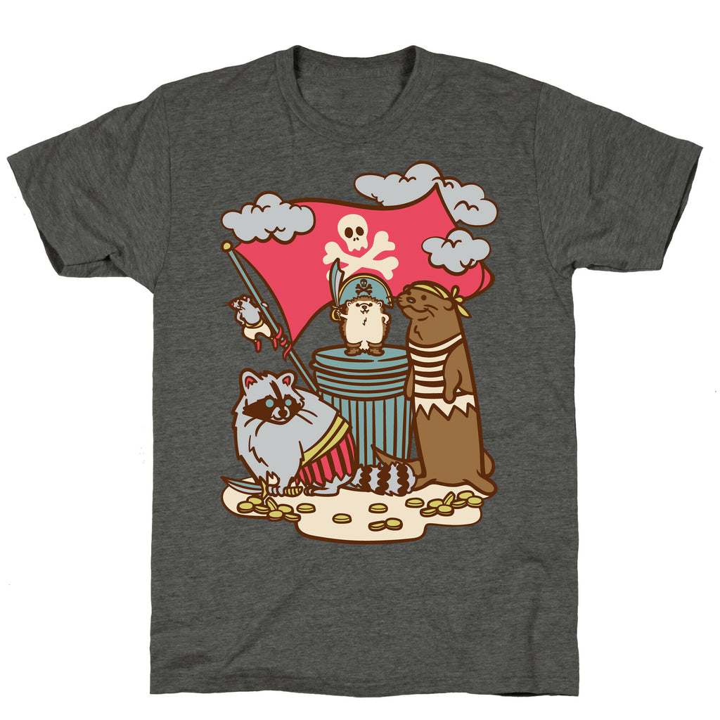 Captain Hedgie's Salty Crew White Print Unisex Triblend Tee