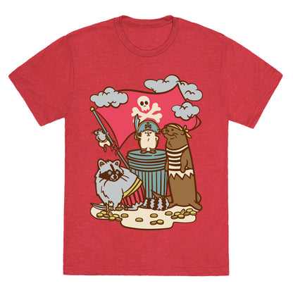 Captain Hedgie's Salty Crew White Print Unisex Triblend Tee