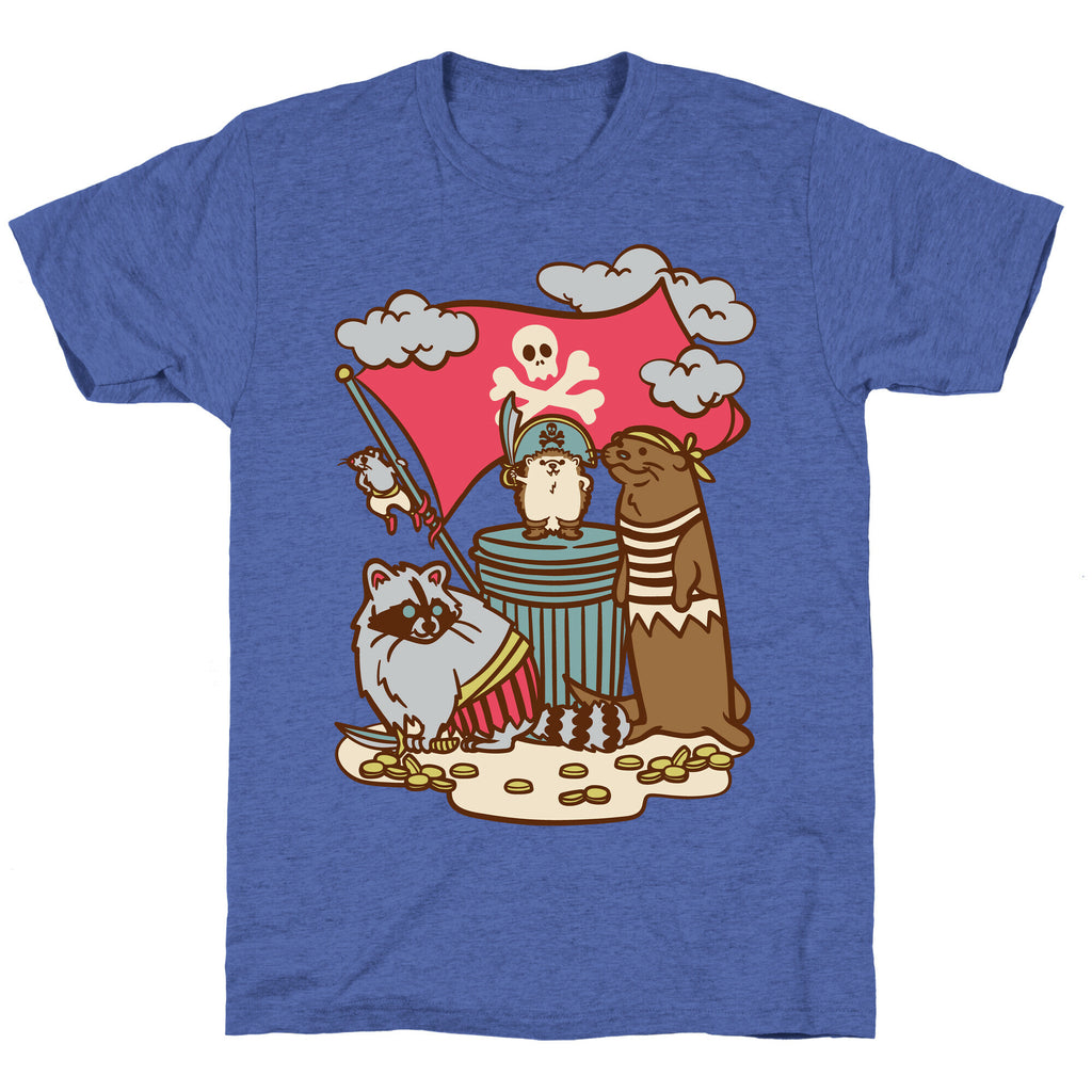 Captain Hedgie's Salty Crew White Print Unisex Triblend Tee