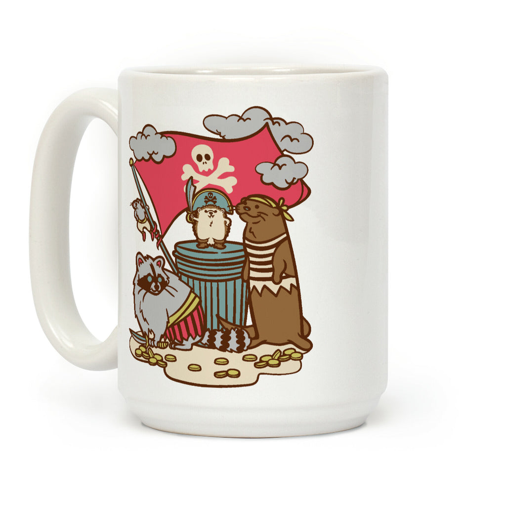 Captain Hedgie's Salty Crew White Print Coffee Mug