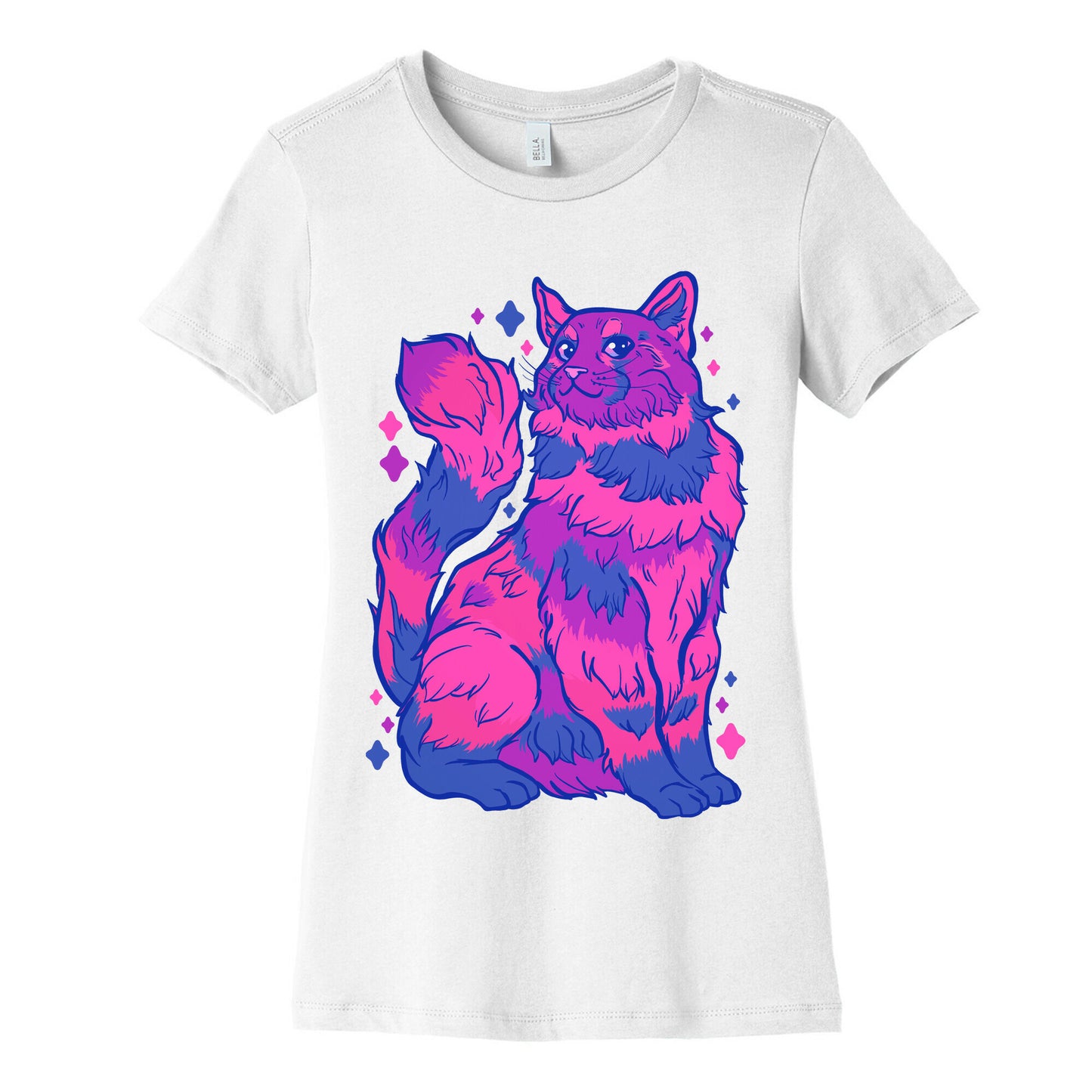 Bisexual Pride Cat Women's Cotton Tee