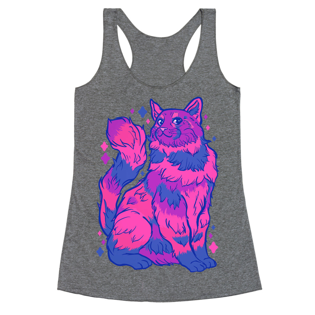Bisexual Pride Cat Racerback Tank