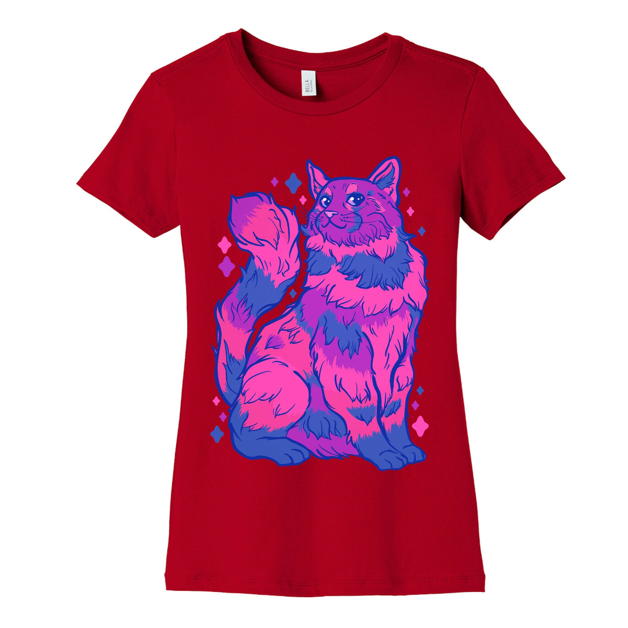 Bisexual Pride Cat Women's Cotton Tee
