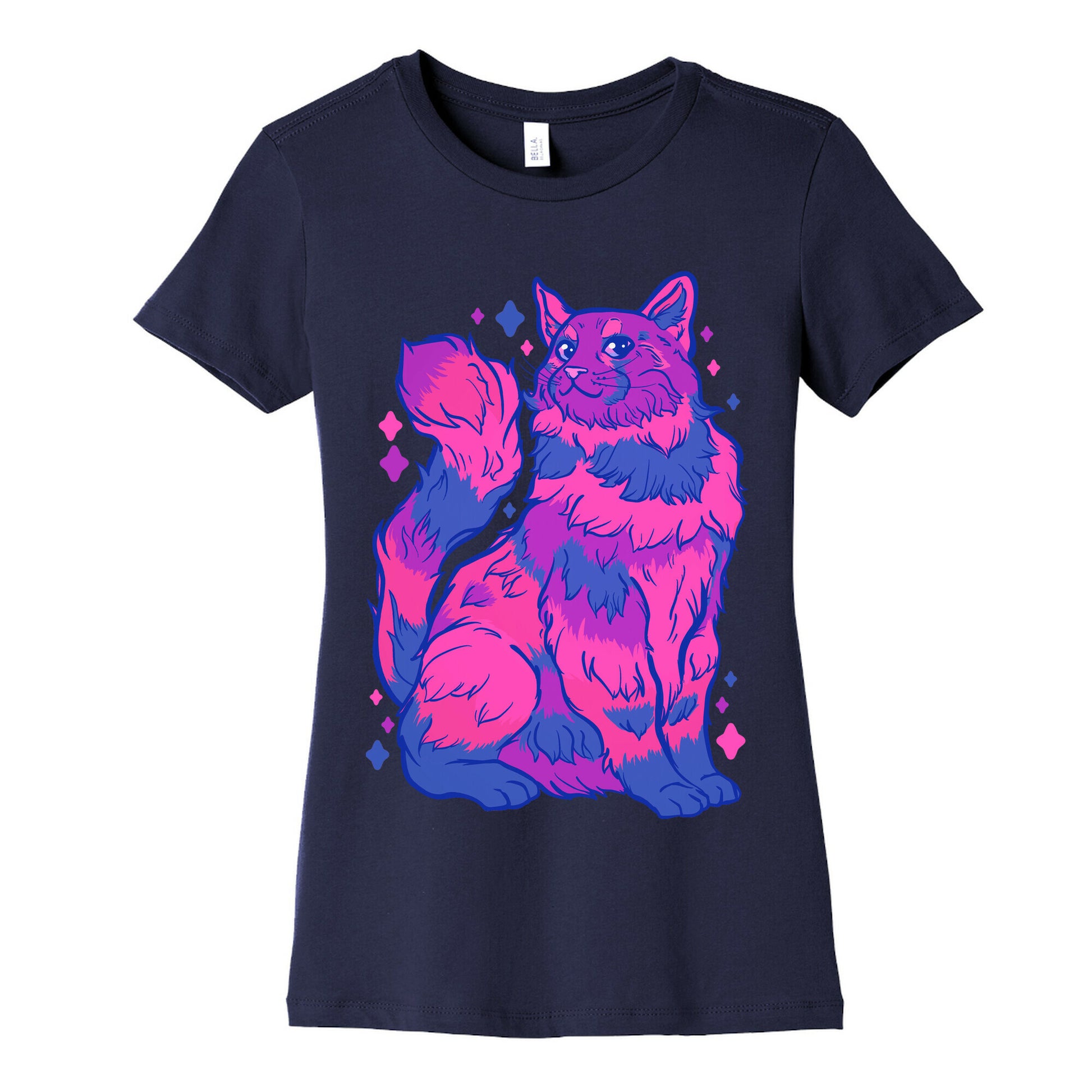 Bisexual Pride Cat Women's Cotton Tee