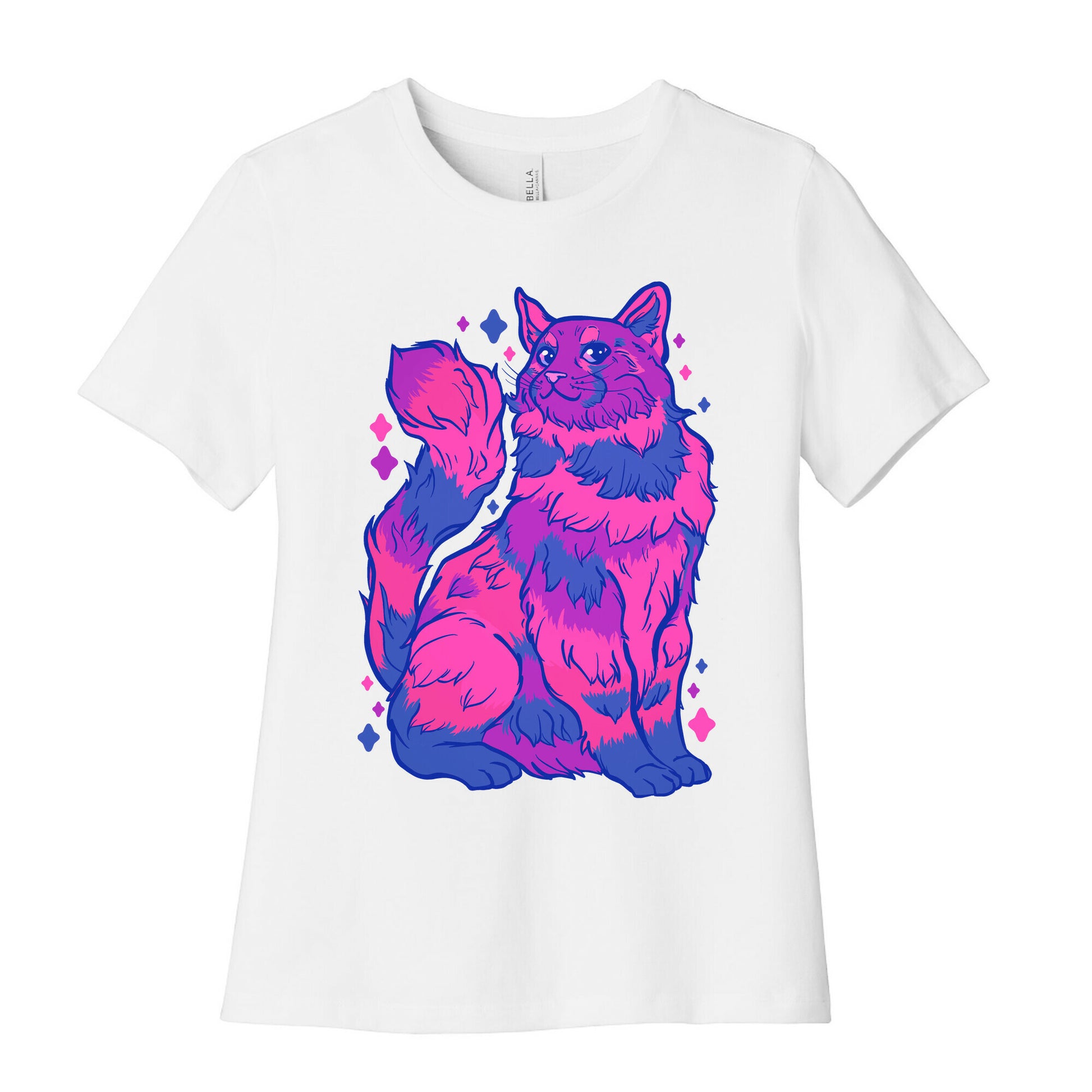 Bisexual Pride Cat Women's Cotton Tee