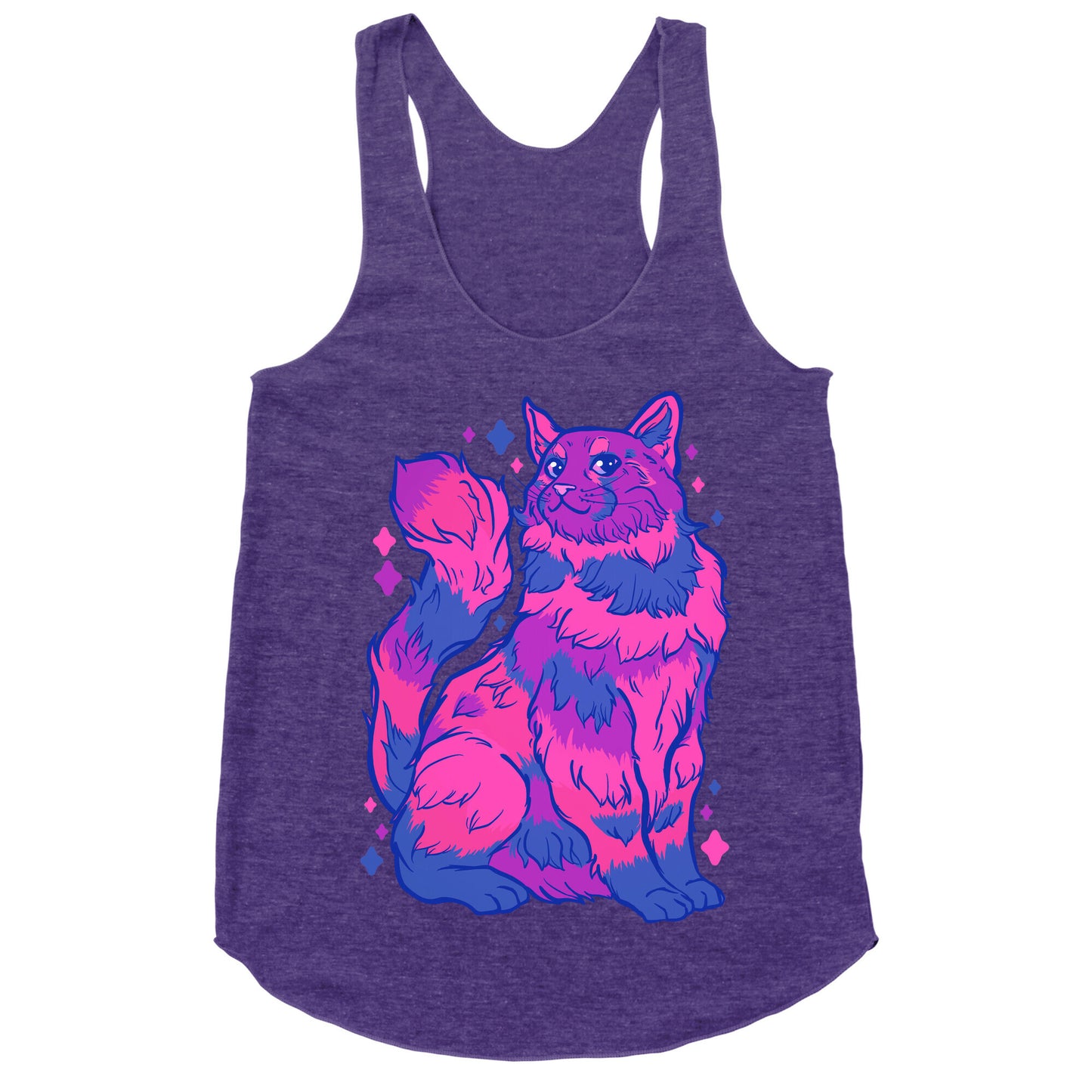 Bisexual Pride Cat Racerback Tank