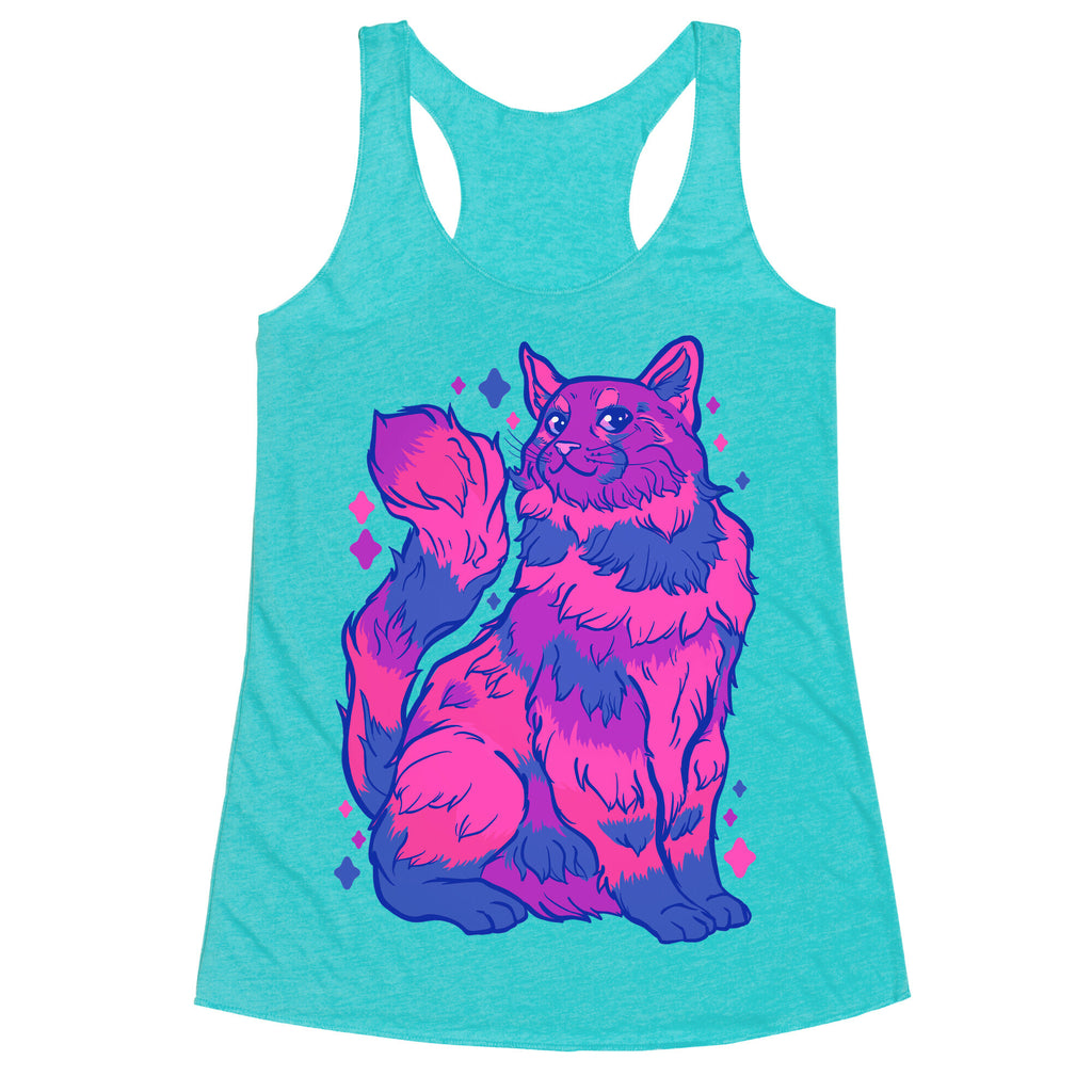 Bisexual Pride Cat Racerback Tank