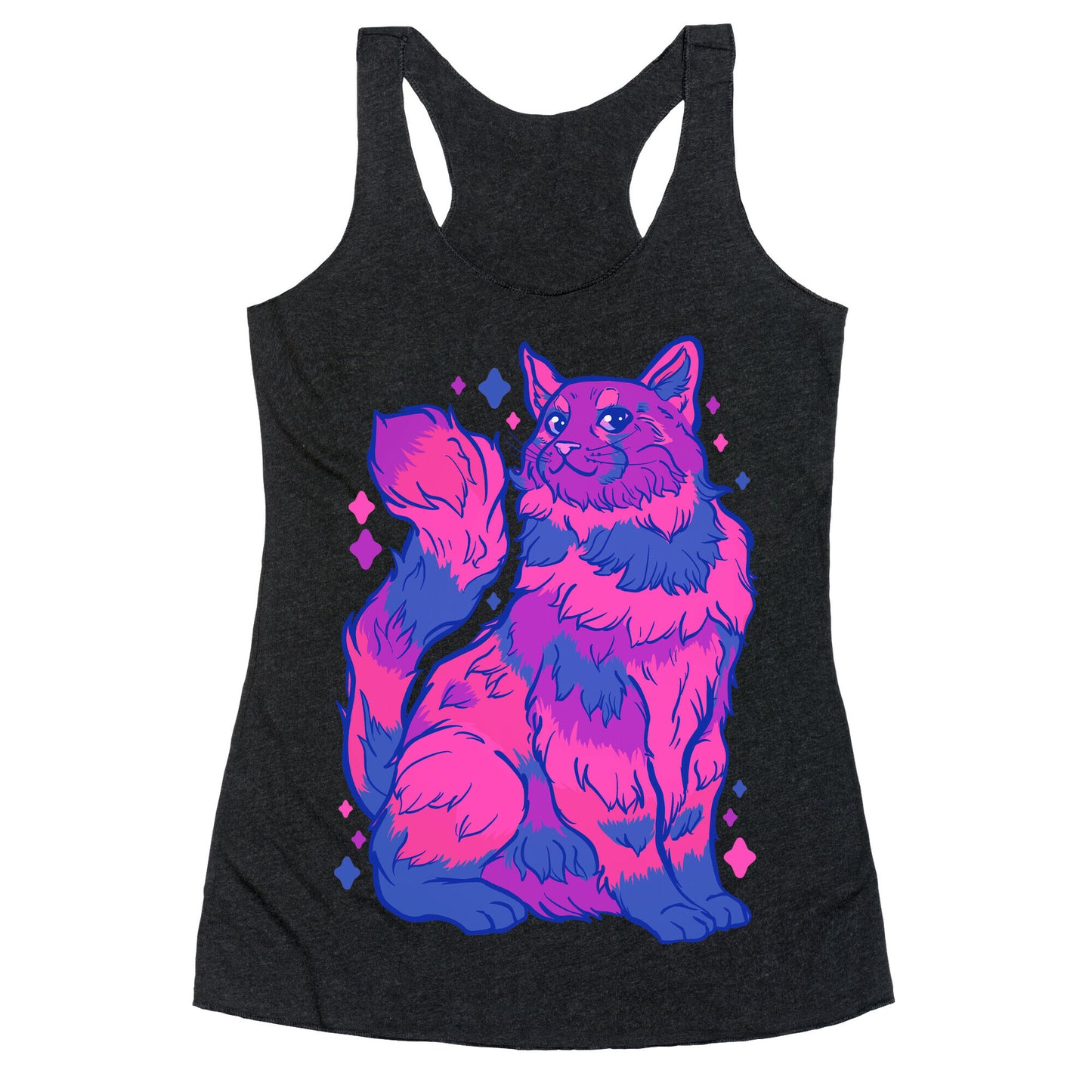 Bisexual Pride Cat Racerback Tank