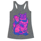 Bisexual Pride Cat Racerback Tank