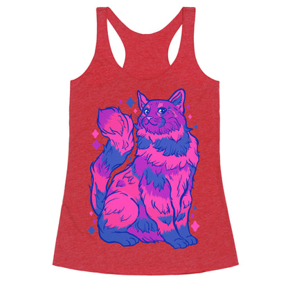 Bisexual Pride Cat Racerback Tank