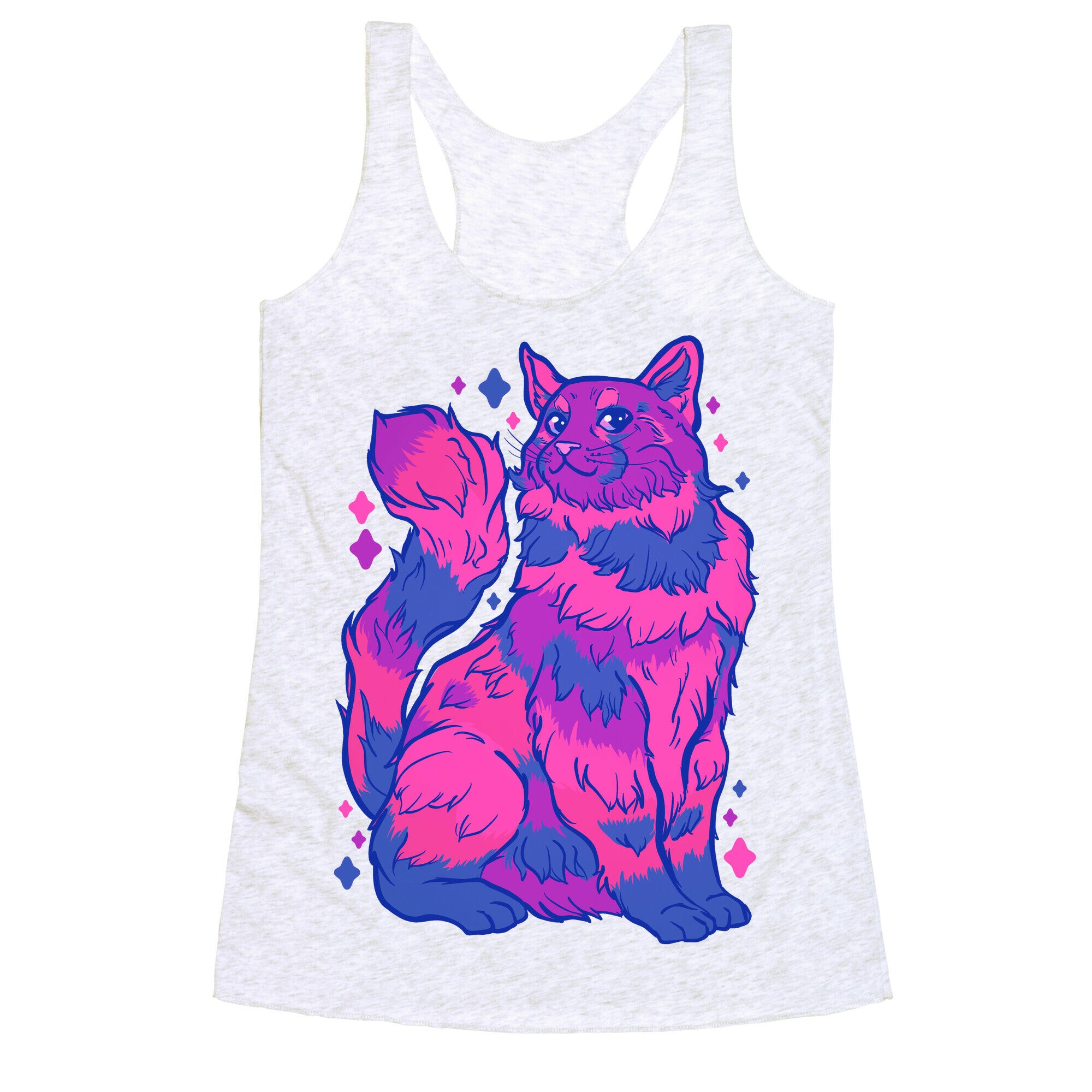 Bisexual Pride Cat Racerback Tank
