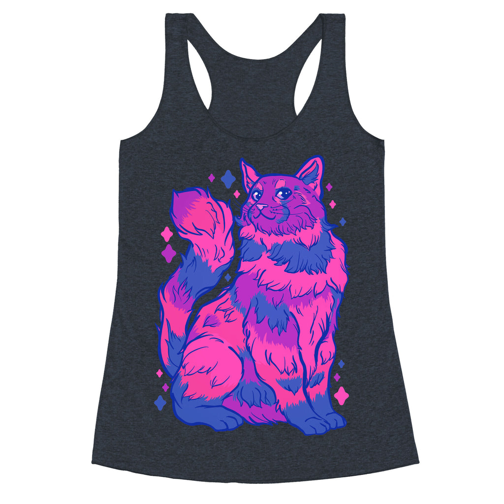 Bisexual Pride Cat Racerback Tank