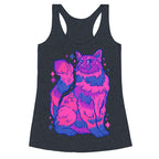 Bisexual Pride Cat Racerback Tank