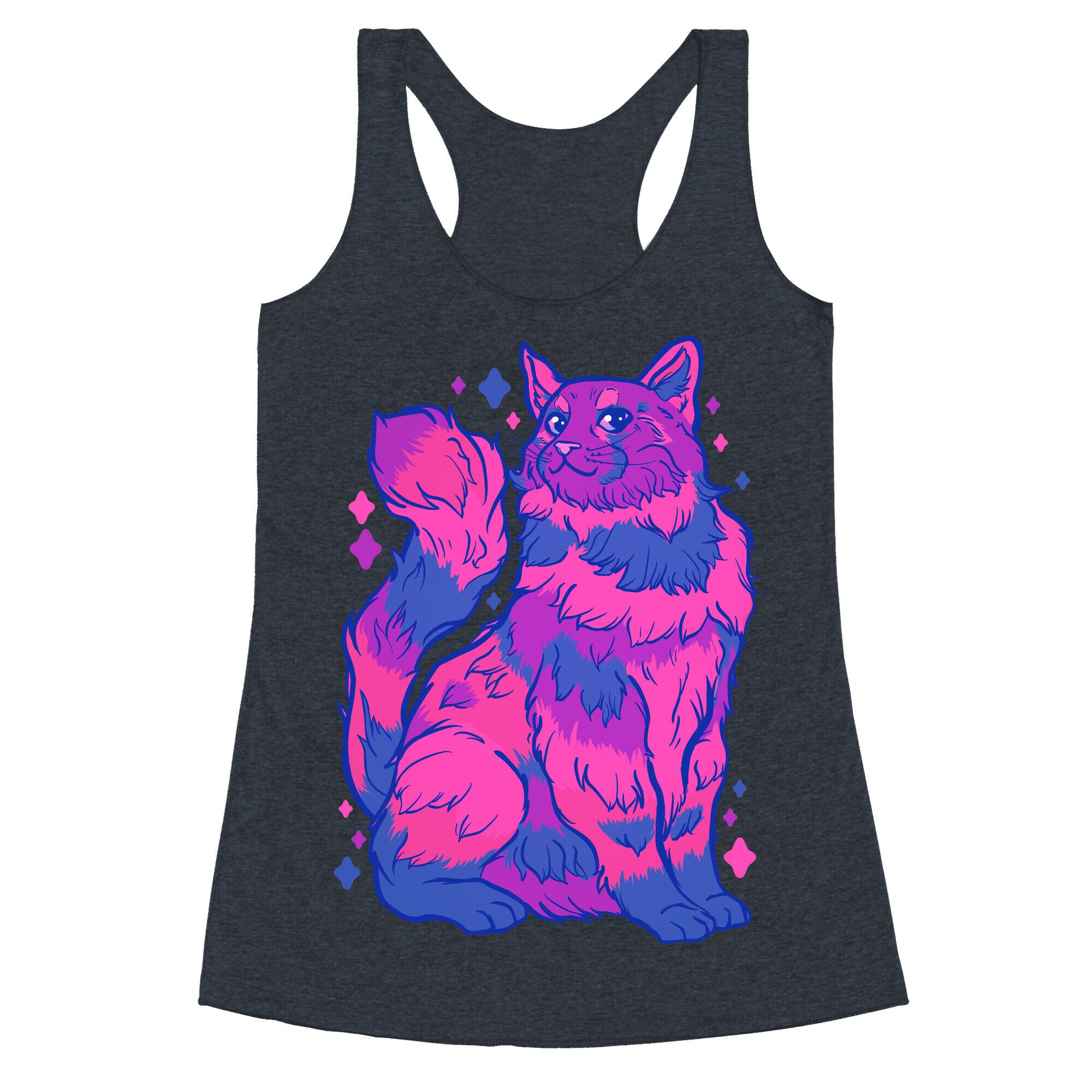 Bisexual Pride Cat Racerback Tank
