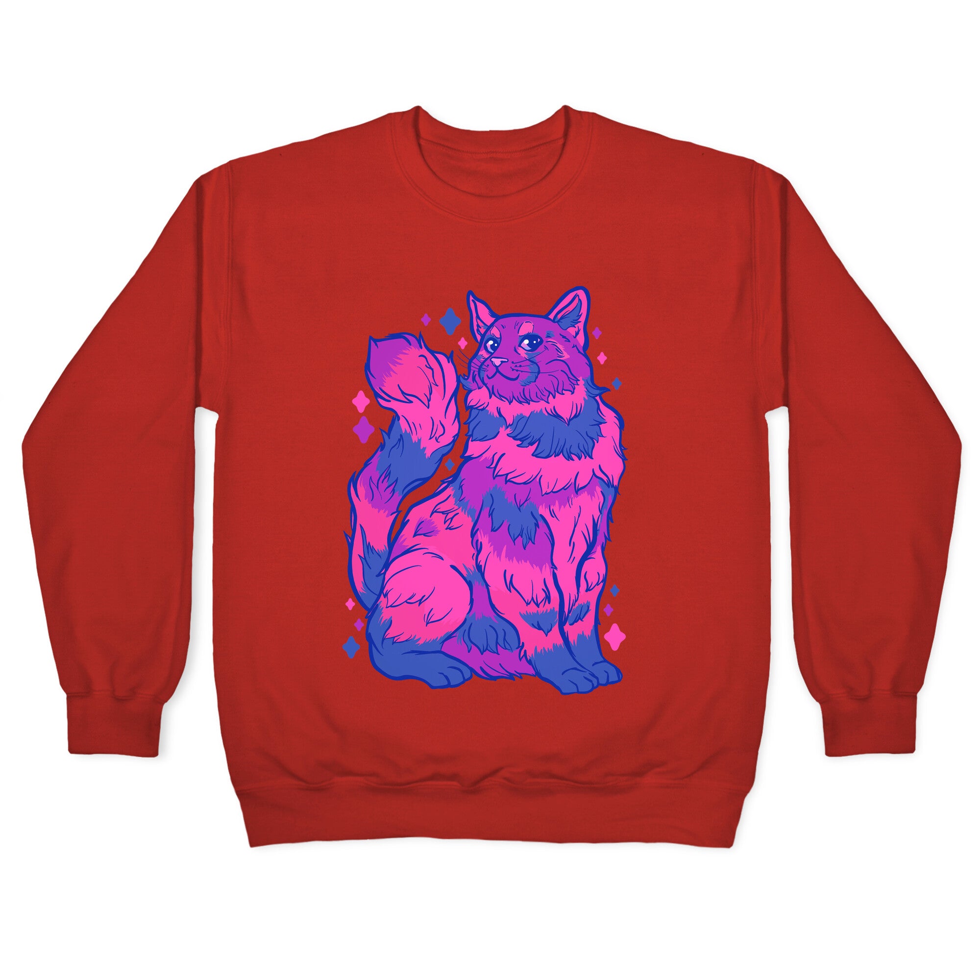 Bisexual Pride Cat Crewneck Sweatshirt