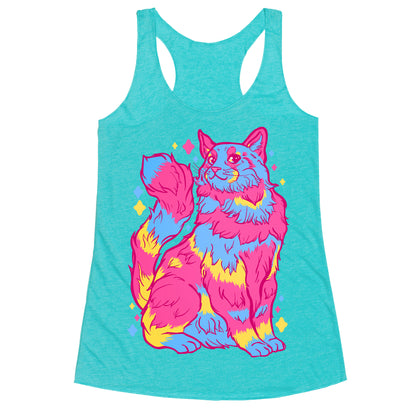 Pansexual Pride Cat Racerback Tank