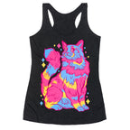 Pansexual Pride Cat Racerback Tank