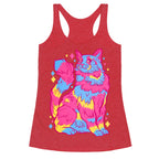 Pansexual Pride Cat Racerback Tank