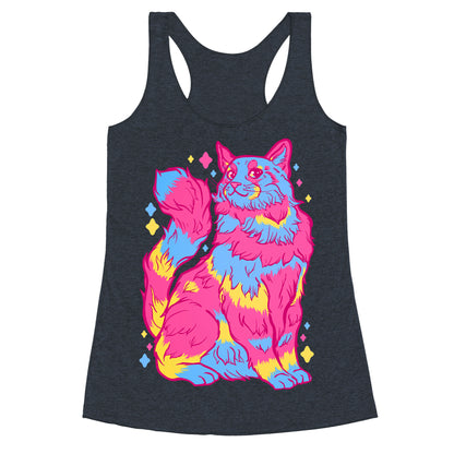 Pansexual Pride Cat Racerback Tank