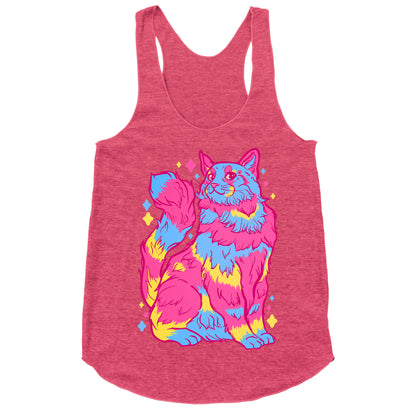 Pansexual Pride Cat Racerback Tank