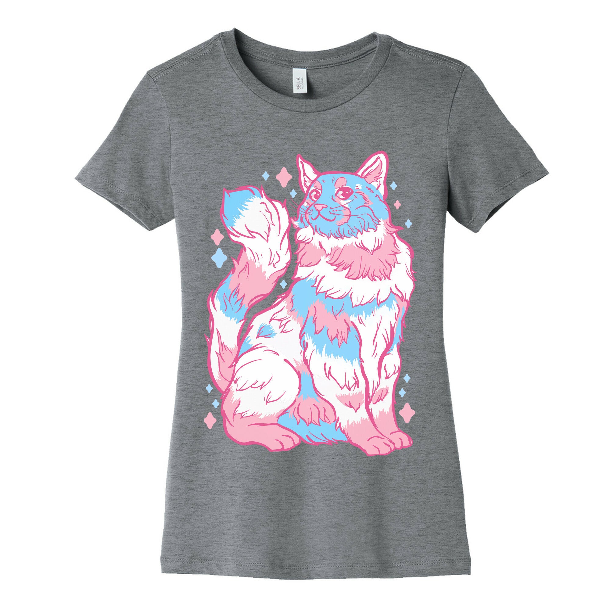 Transgender Pride Cat Women's Cotton Tee