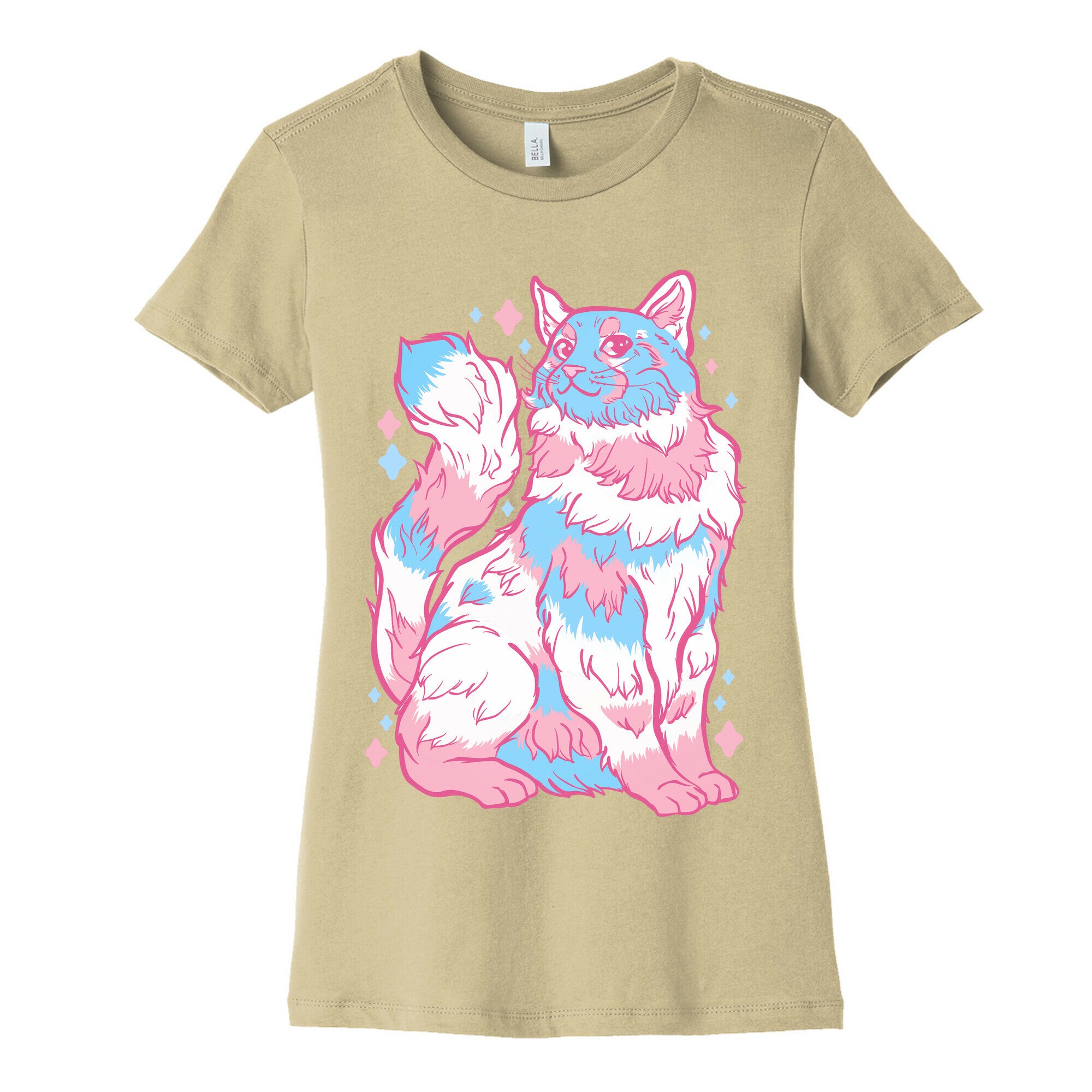 Transgender Pride Cat Women's Cotton Tee