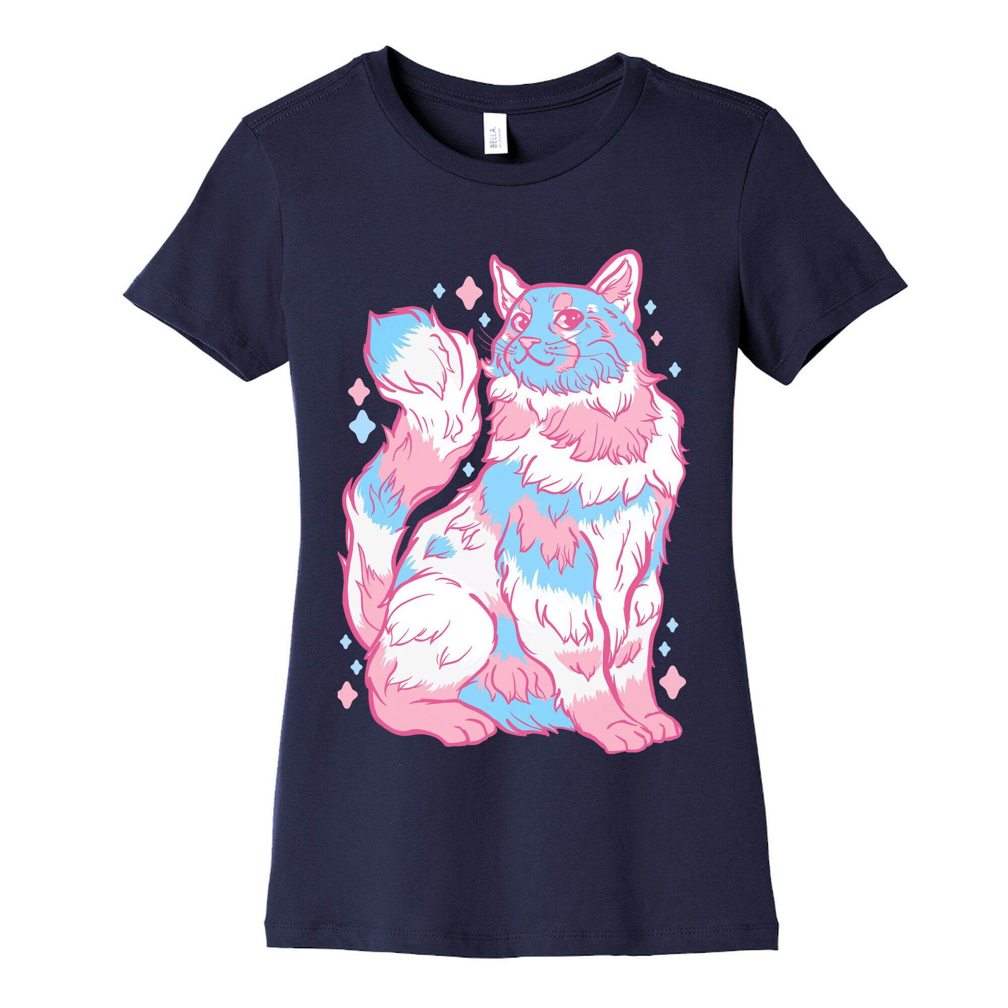 Transgender Pride Cat Women's Cotton Tee
