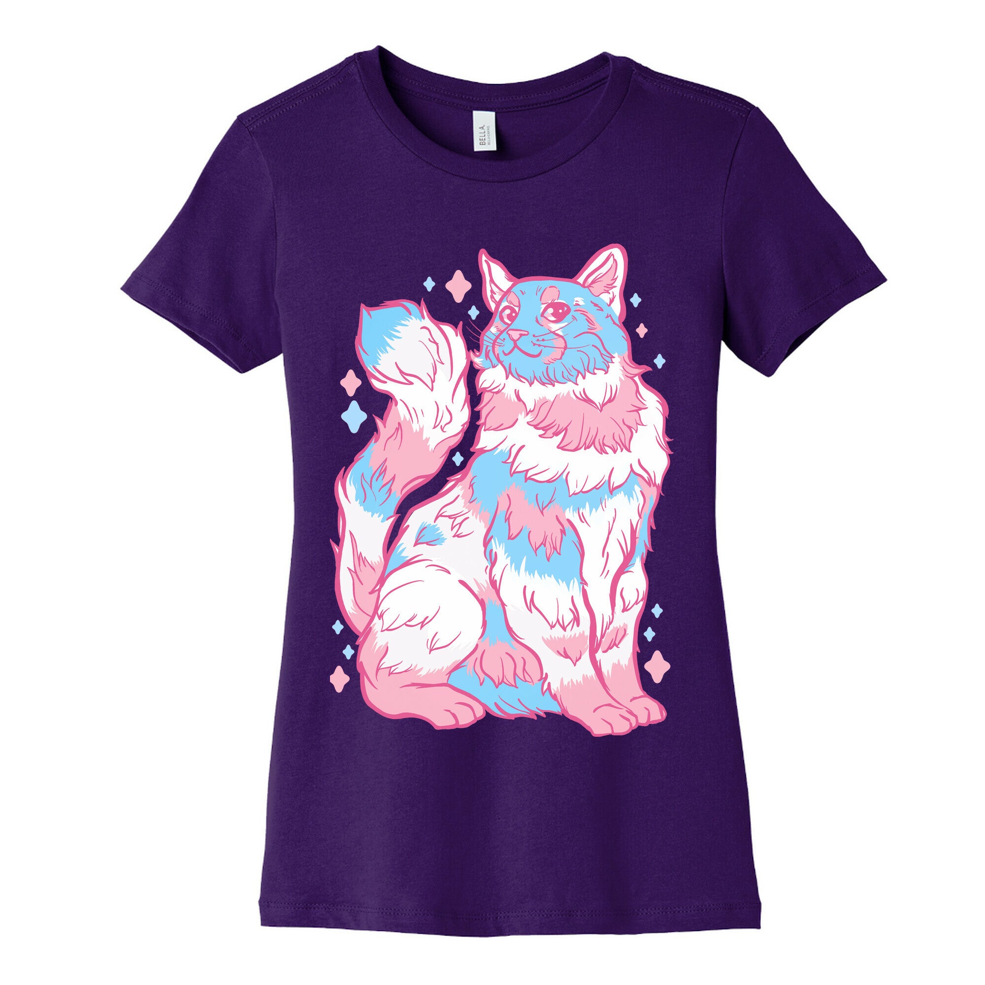 Transgender Pride Cat Women's Cotton Tee