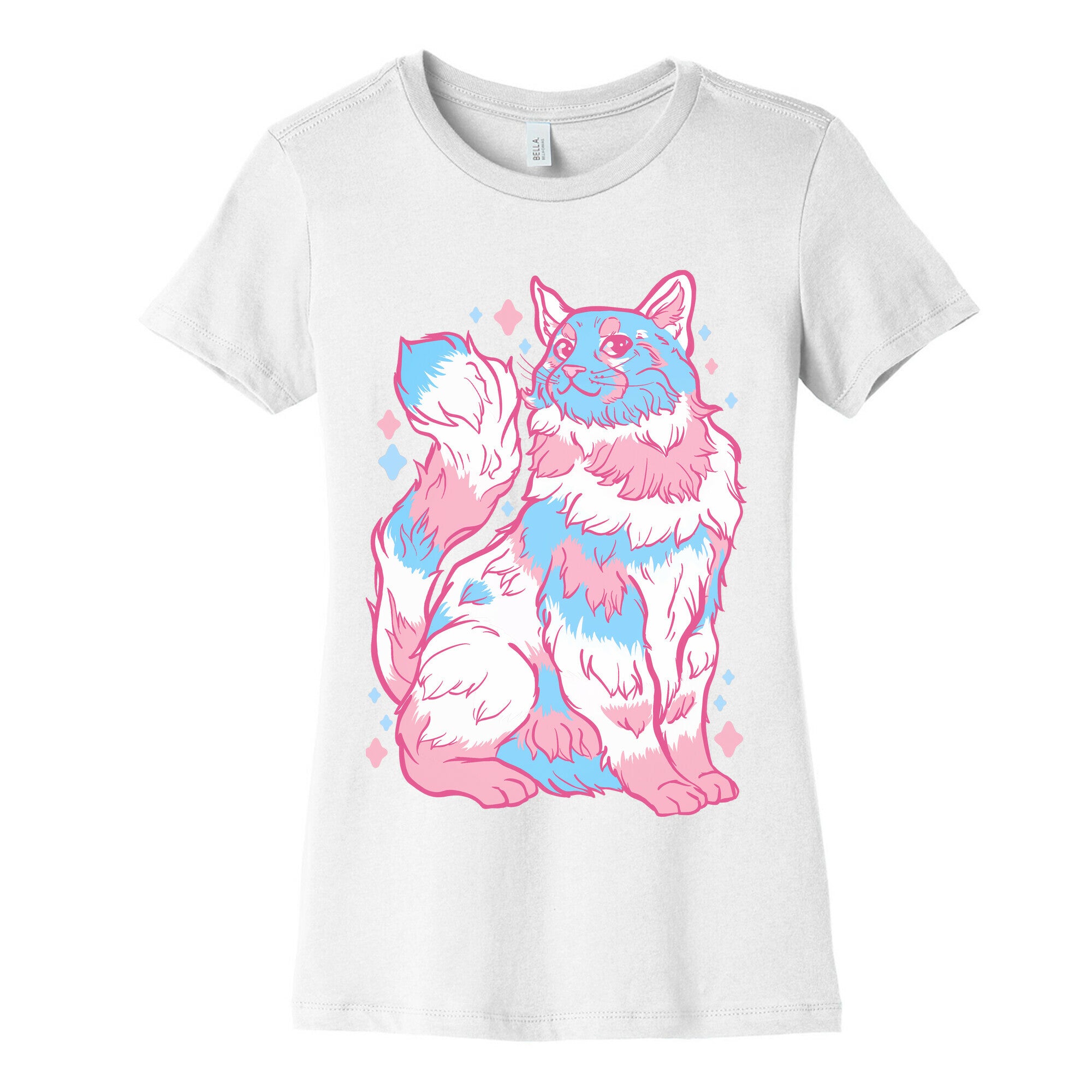 Transgender Pride Cat Women's Cotton Tee