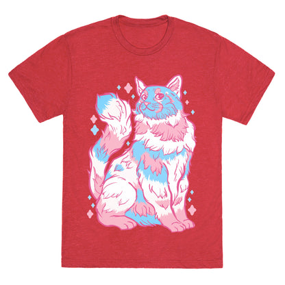 Transgender Pride Cat Unisex Triblend Tee