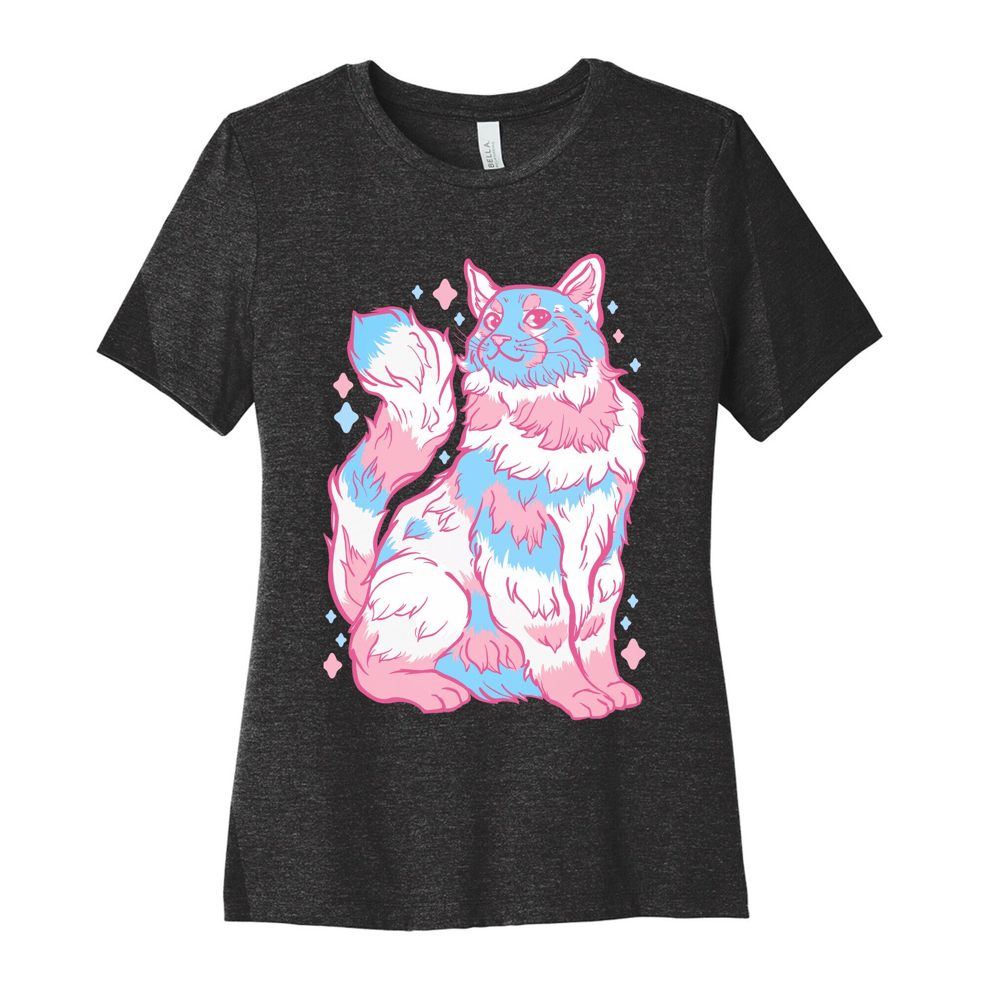 Transgender Pride Cat Women's Cotton Tee