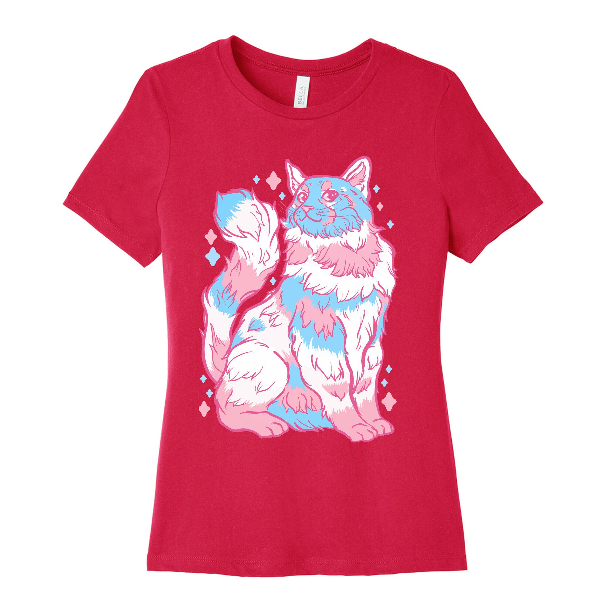 Transgender Pride Cat Women's Cotton Tee