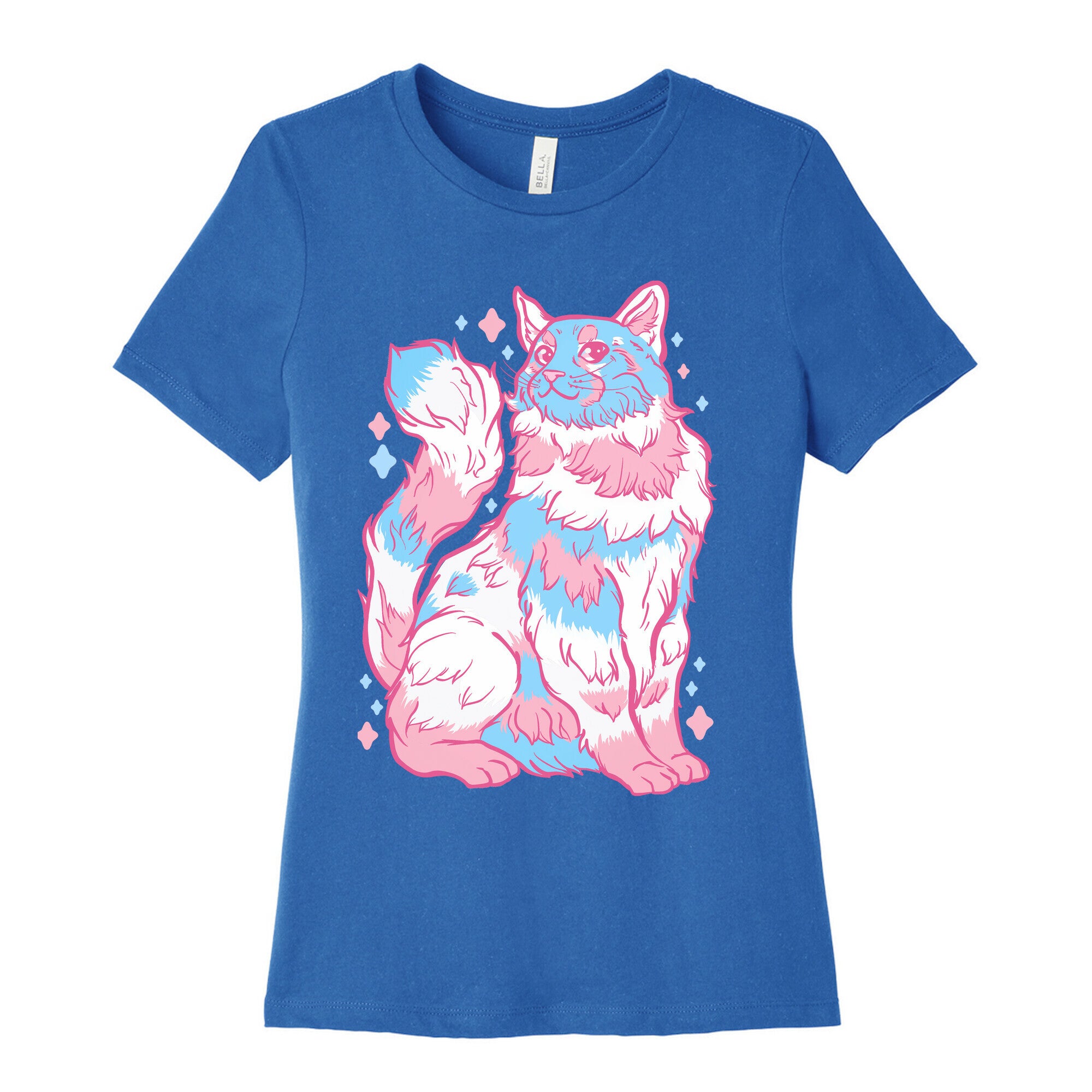 Transgender Pride Cat Women's Cotton Tee