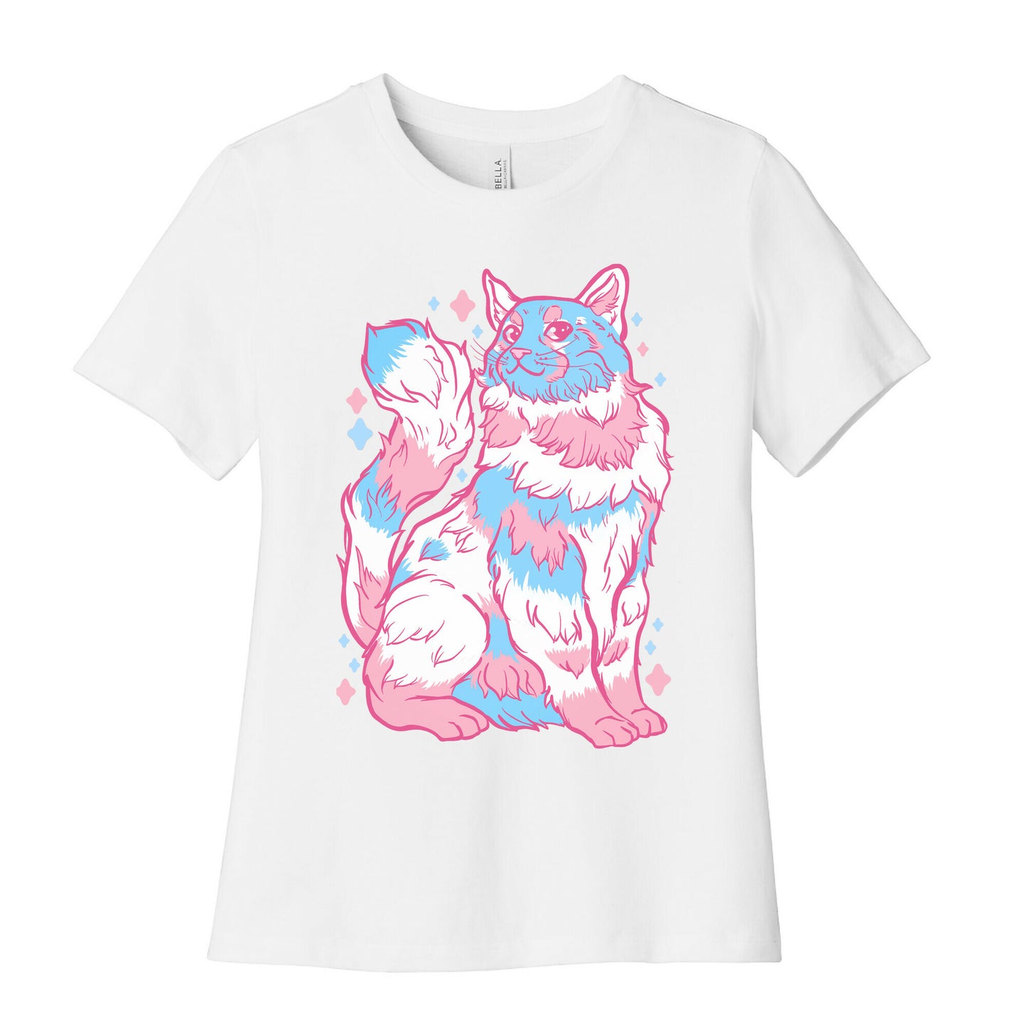 Transgender Pride Cat Women's Cotton Tee