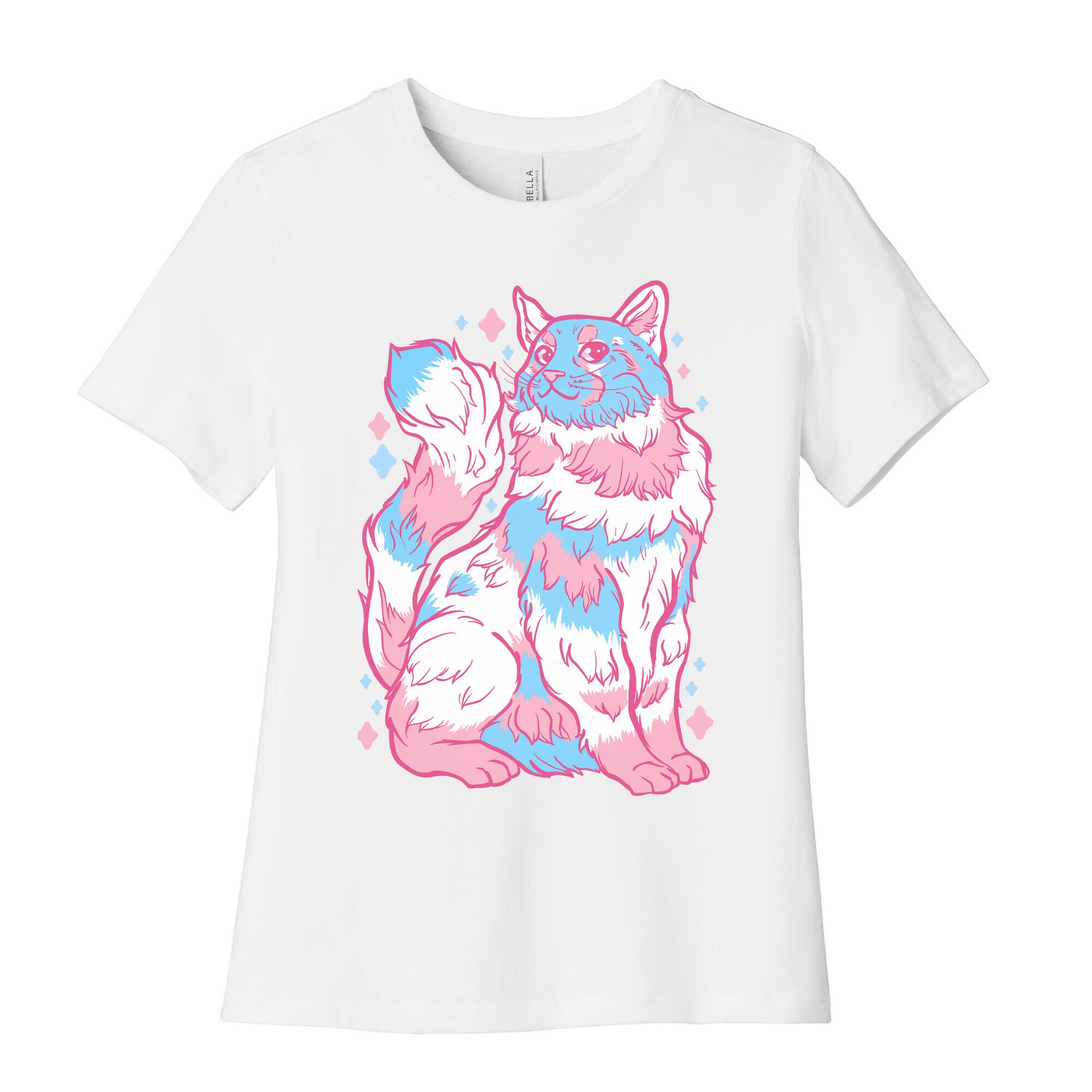 Transgender Pride Cat Women's Cotton Tee