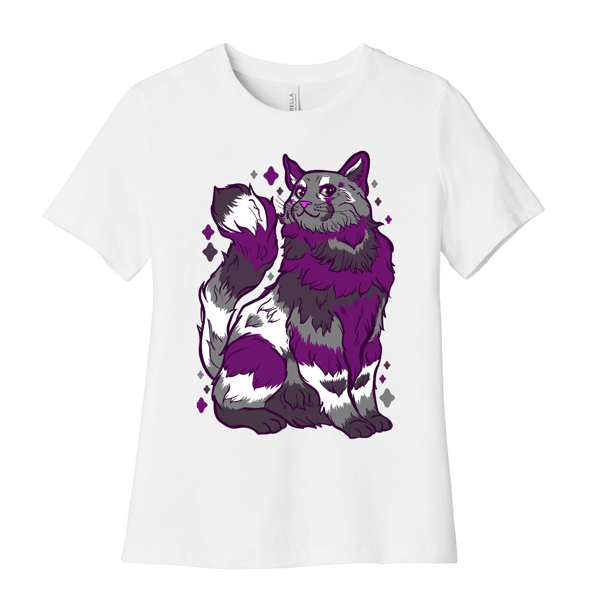 Asexual Pride Cat Women's Cotton Tee