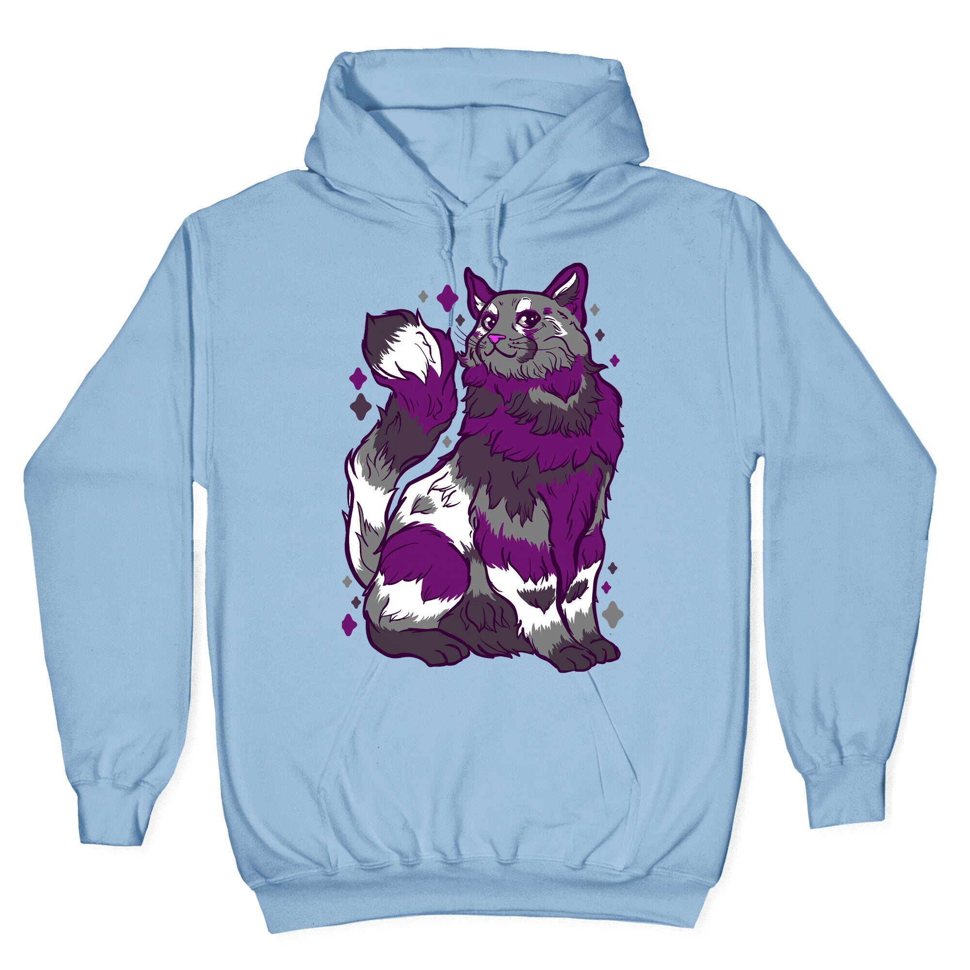 Asexual Pride Cat Hoodie