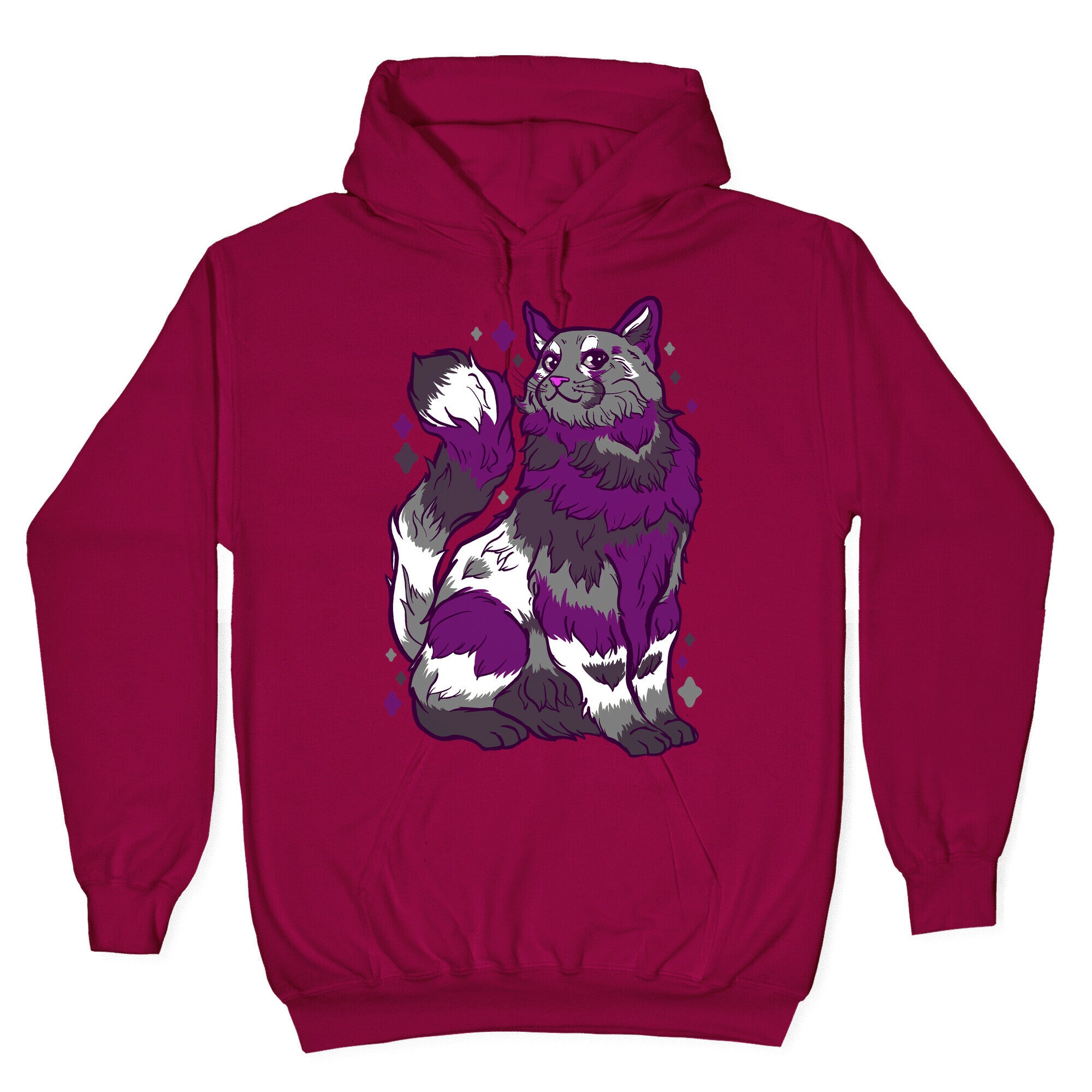 Asexual Pride Cat Hoodie