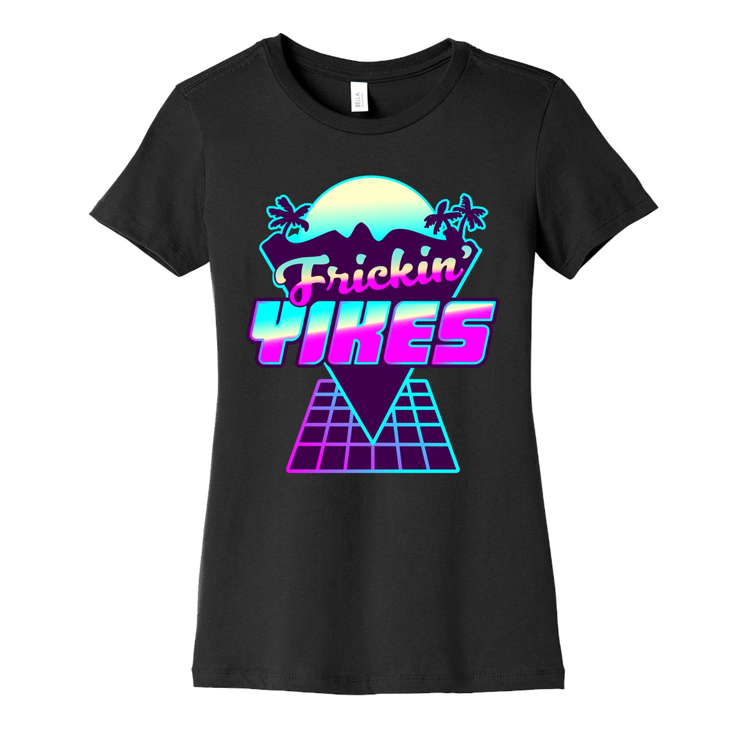 Frickin' YIKES Retro Wave Women's Cotton Tee