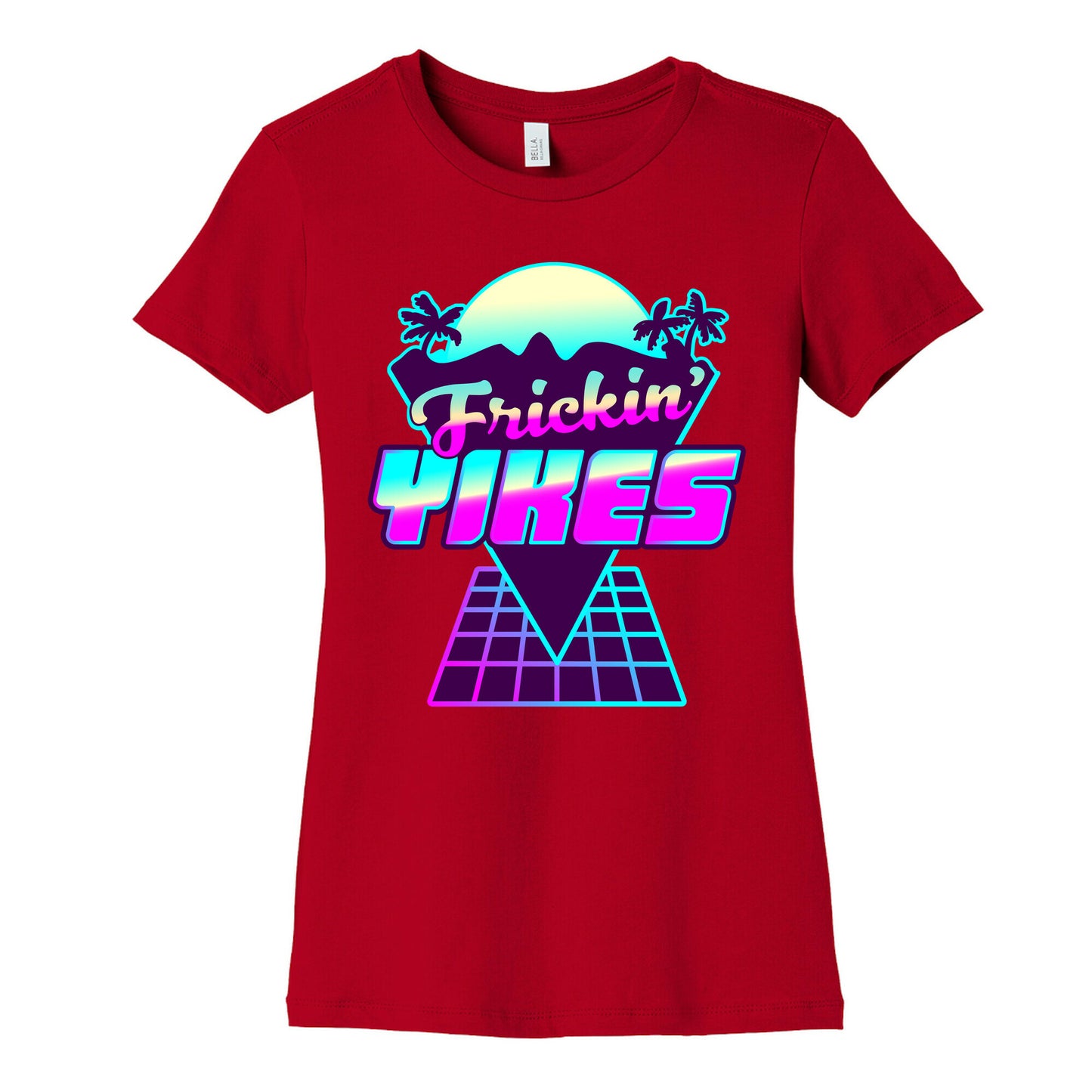 Frickin' YIKES Retro Wave Women's Cotton Tee