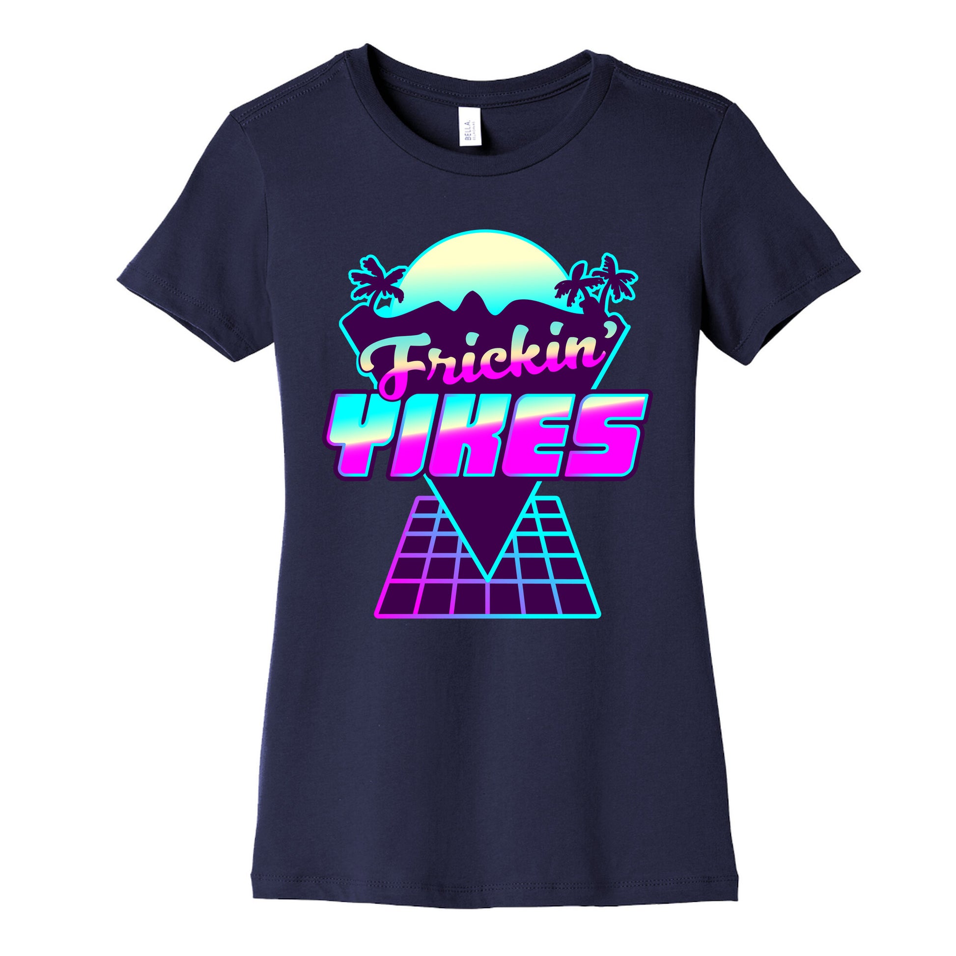 Frickin' YIKES Retro Wave Women's Cotton Tee
