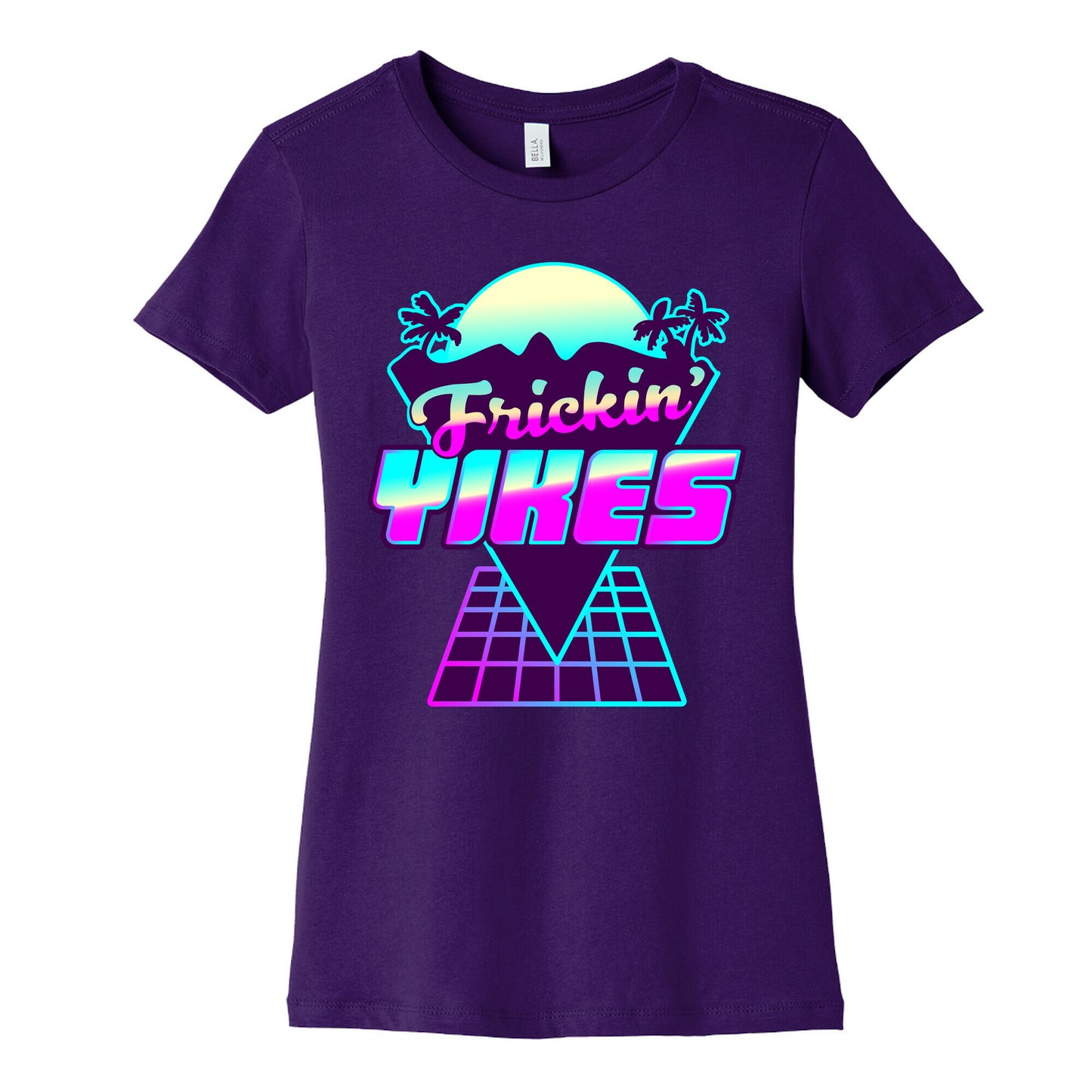 Frickin' YIKES Retro Wave Women's Cotton Tee