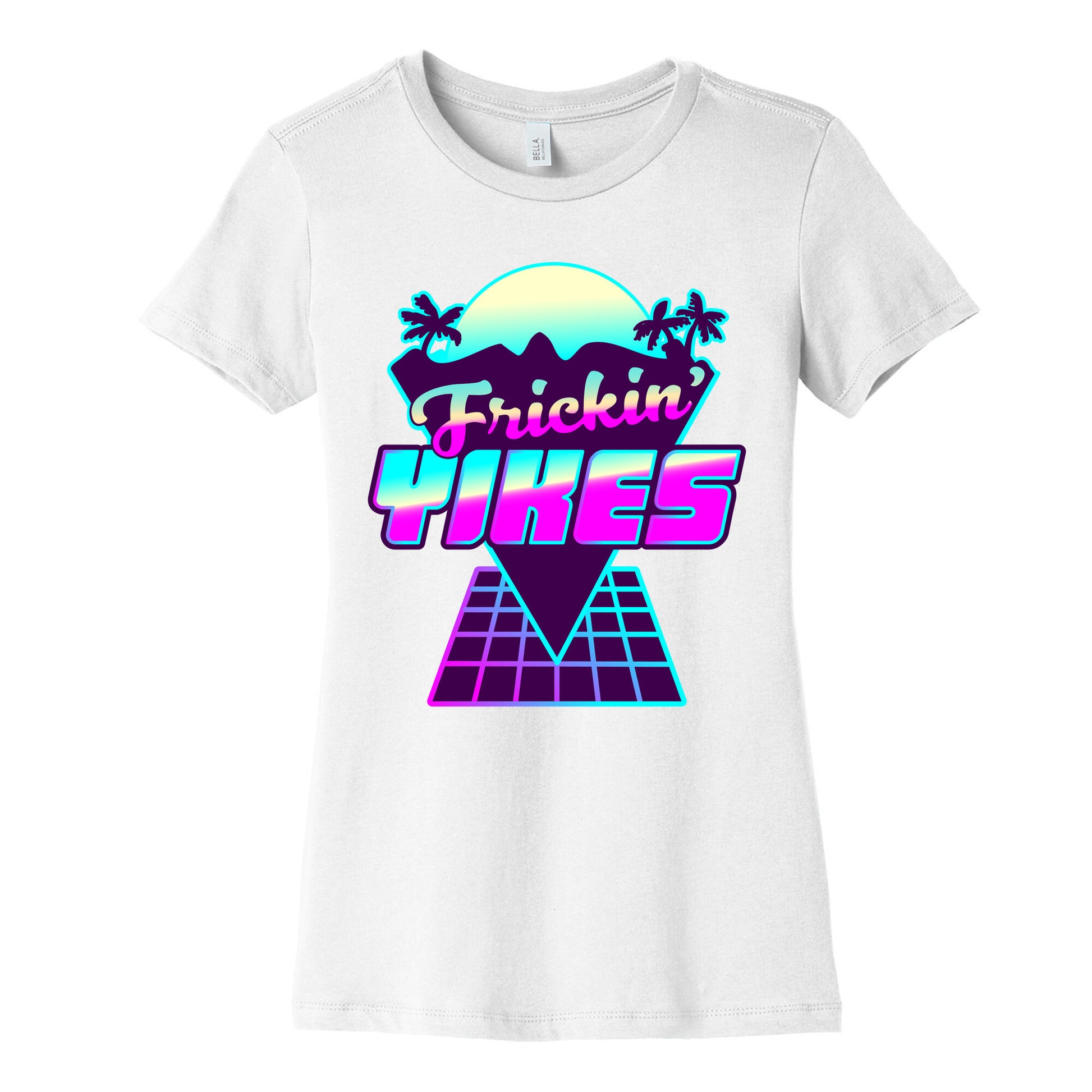 Frickin' YIKES Retro Wave Women's Cotton Tee