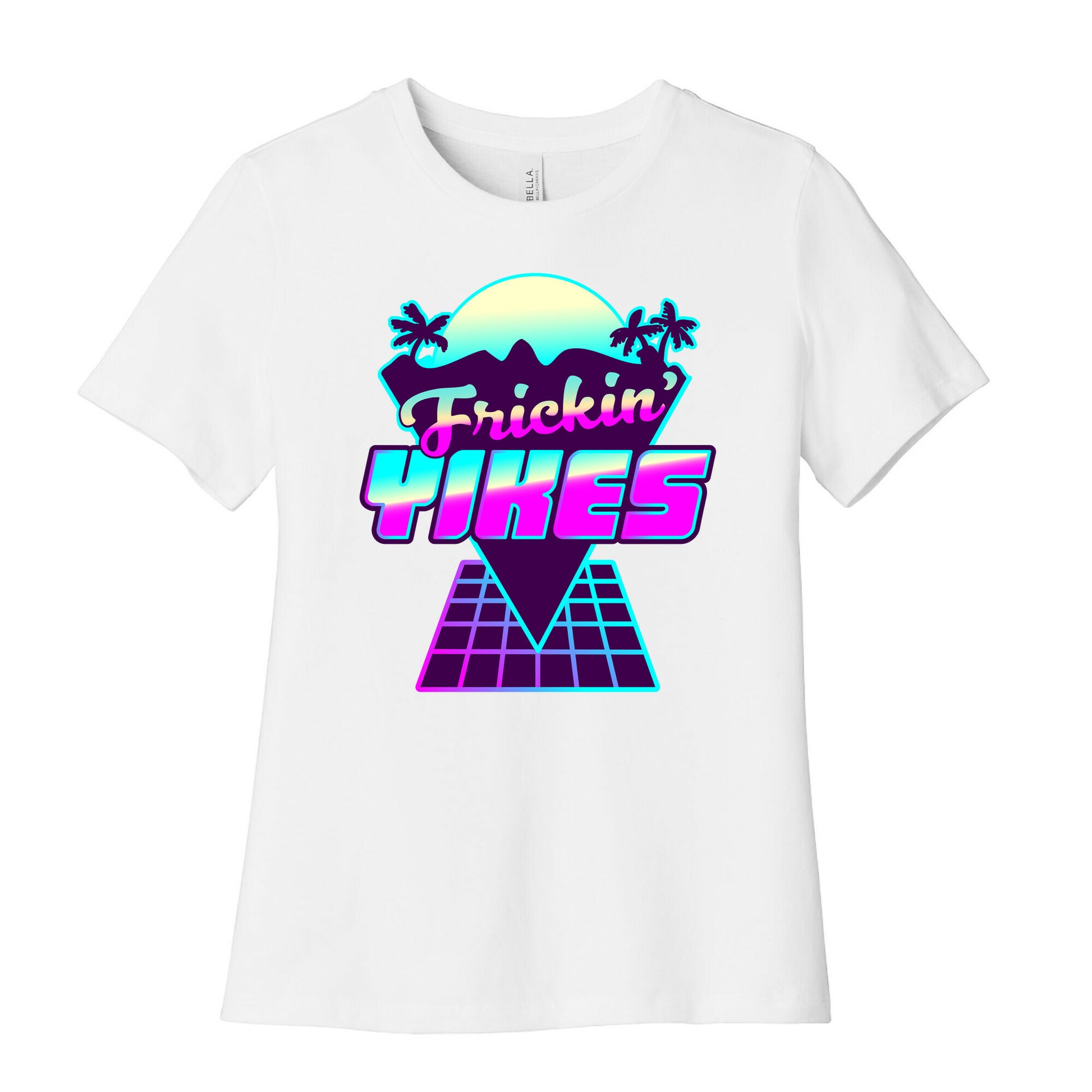 Frickin' YIKES Retro Wave Women's Cotton Tee