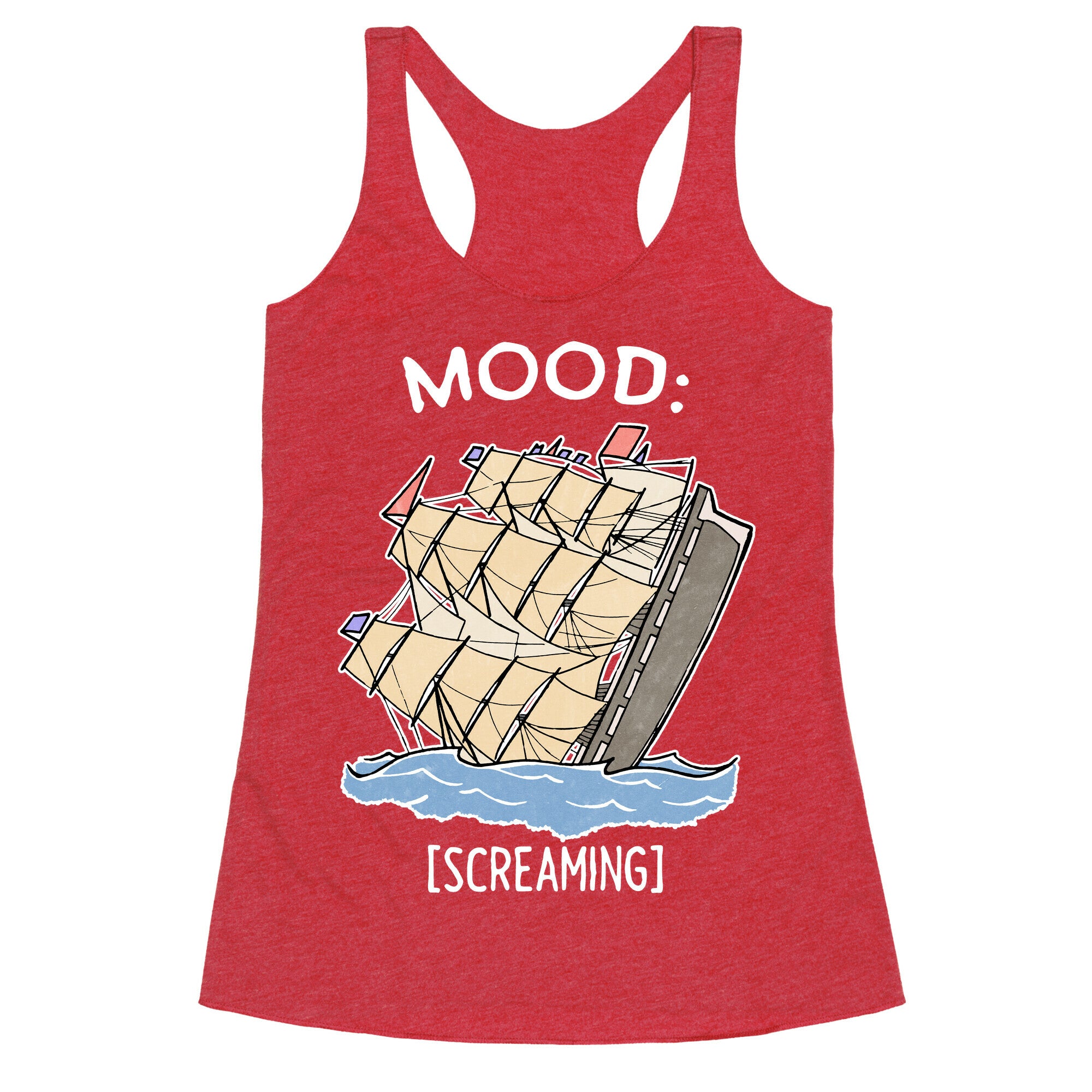 Stuck On A Sinking Ship Racerback Tank