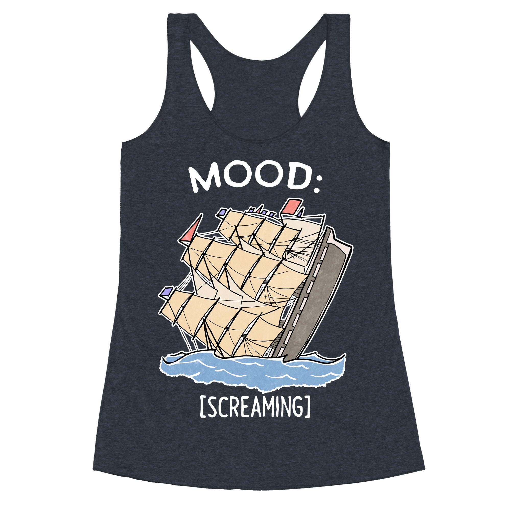 Stuck On A Sinking Ship Racerback Tank