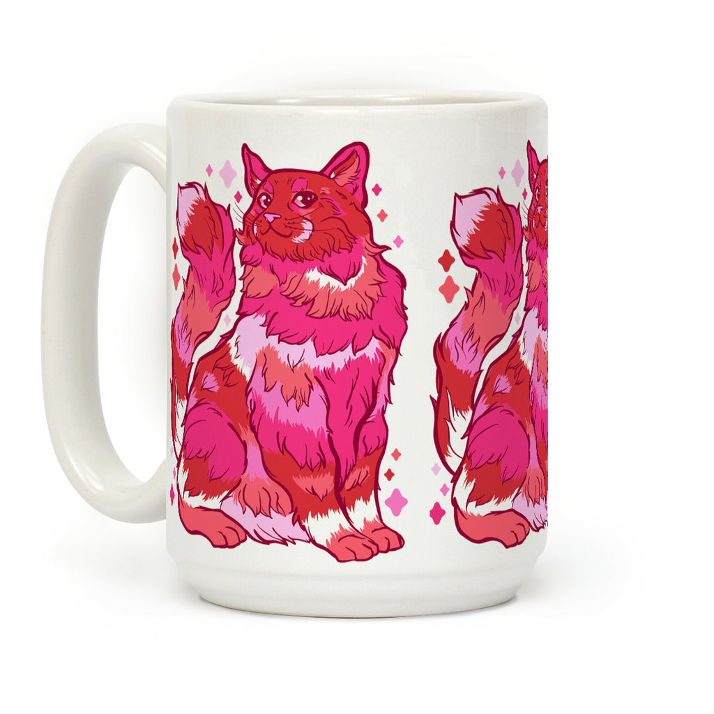 Lesbian Pride Cat Coffee Mug